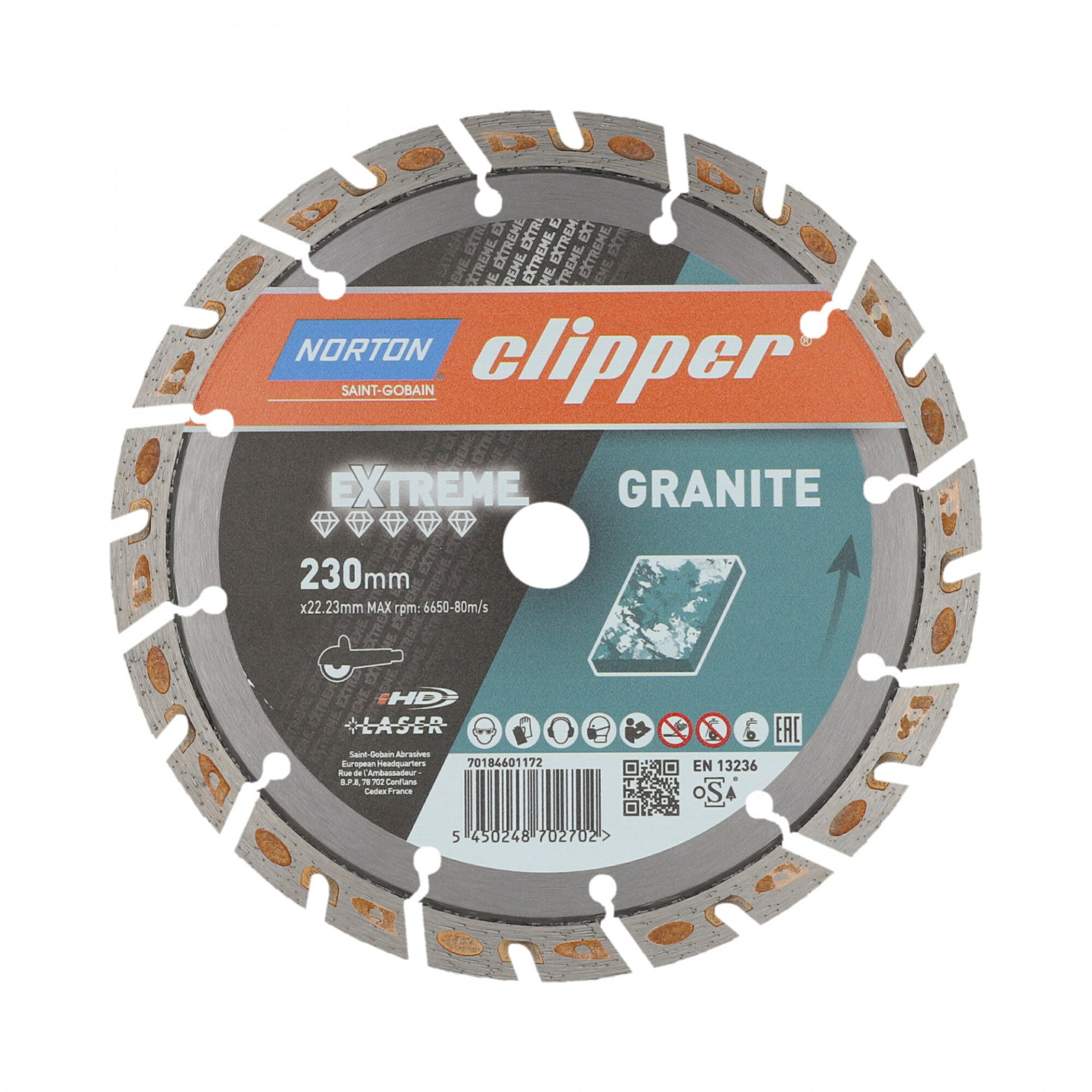 Norton Clipper Extreme Granite gyémánt vágókorong Ø230x22,23 mm termék fő termékképe