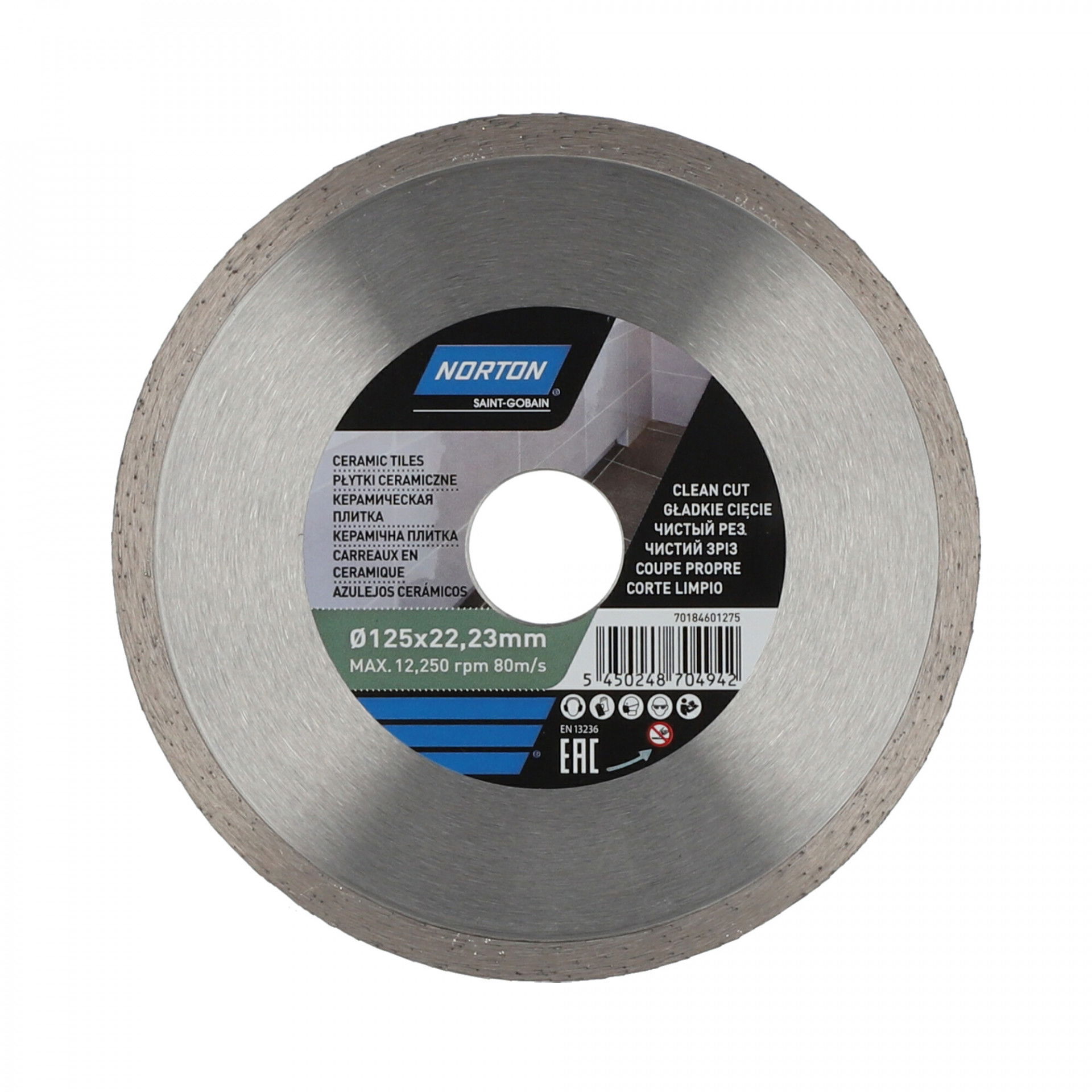 Norton Ceramic Tiles gyémánt vágókorong Ø125x22,23 mm termék fő termékképe