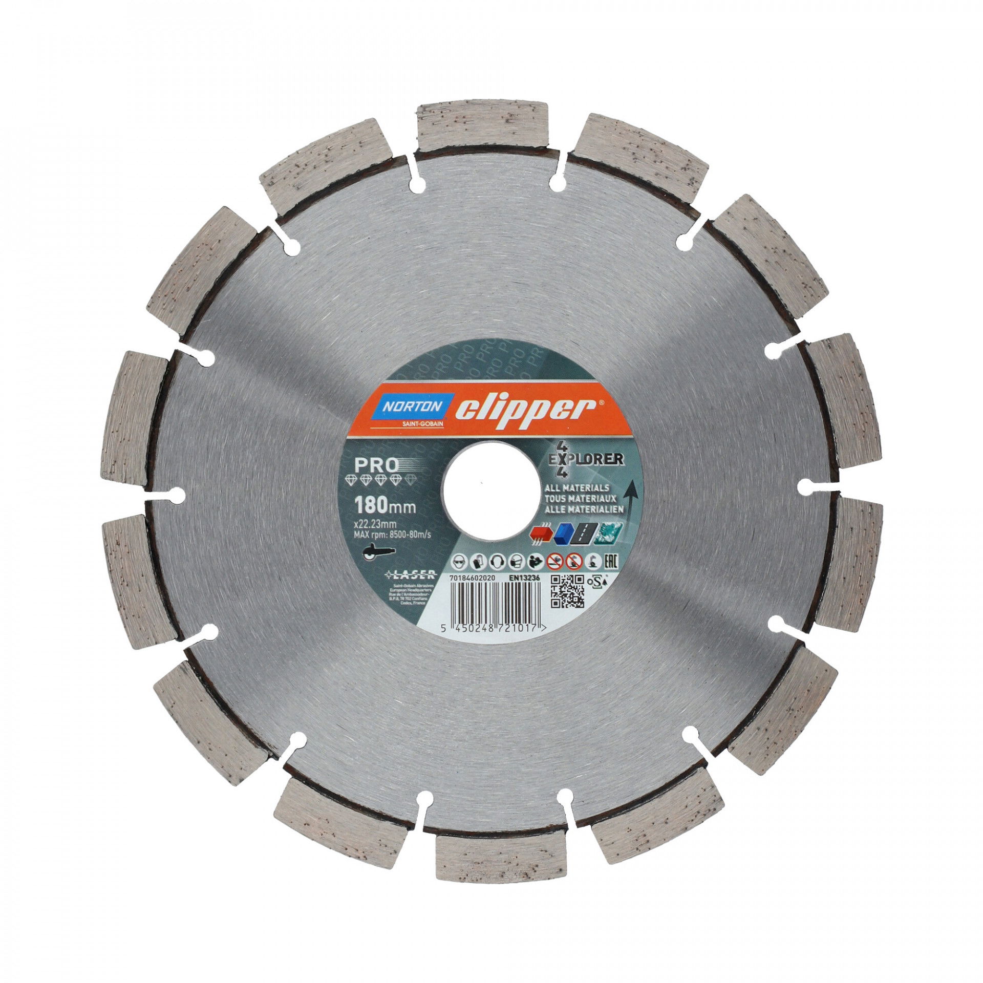 Norton Clipper Pro 4X4 Explorer gyémánt vágókorong Ø180x22,23 mm termék fő termékképe