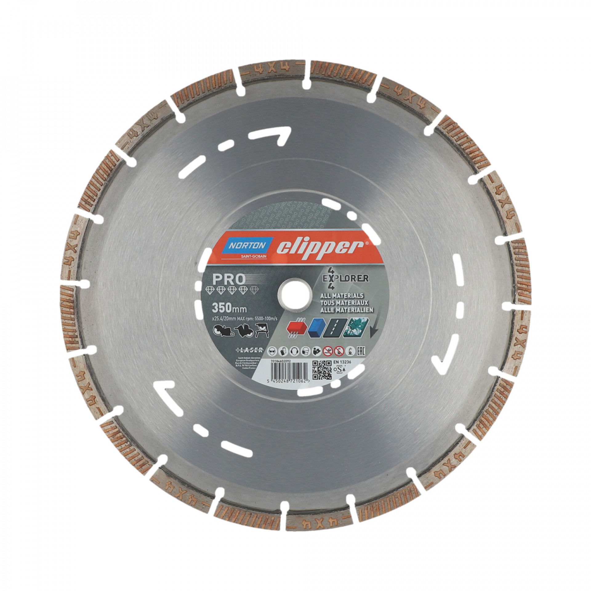 Norton Clipper Pro 4X4 Explorer gyémánt vágókorong Ø350x25,4/20 mm termék fő termékképe