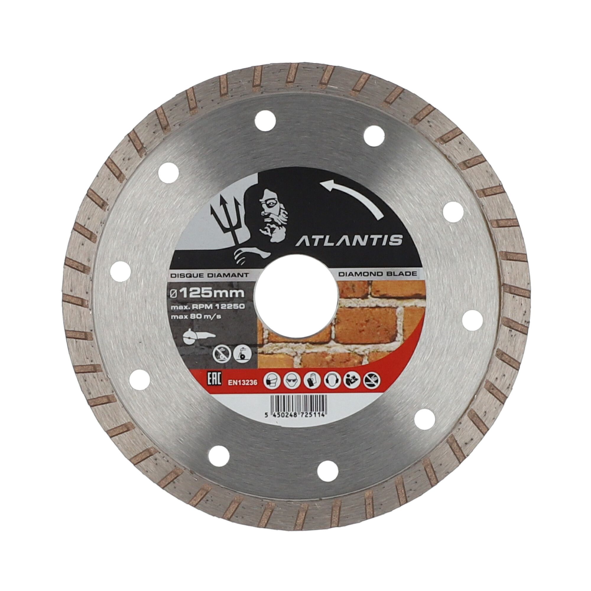 Atlantis Turbo gyémánt vágókorong Ø125x22,23 mm termék fő termékképe