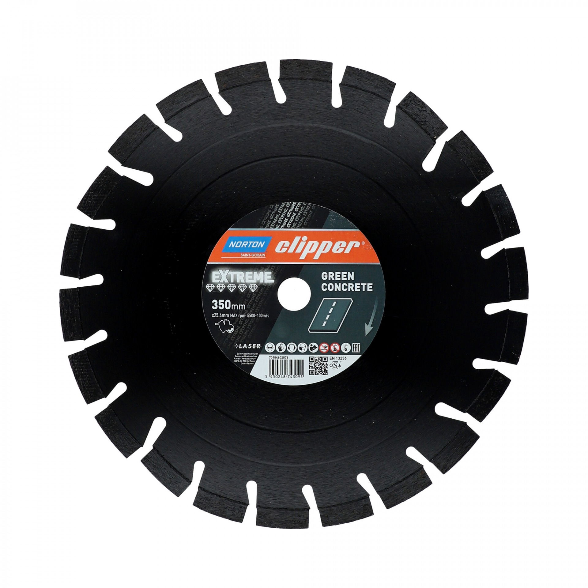 Norton Clipper Extreme Green Concrete gyémánt vágókorong Ø350x25,4 mm termék fő termékképe