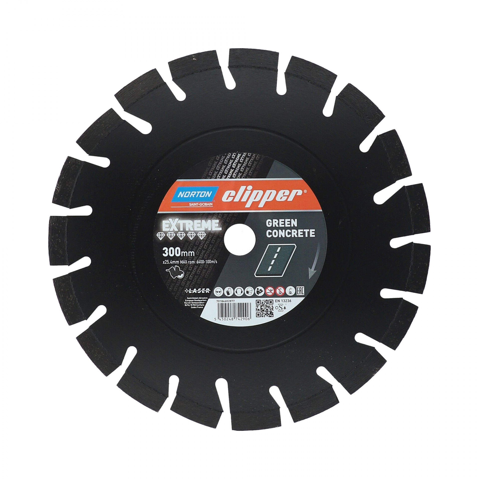 Norton Clipper Extreme Green Concrete gyémánt vágókorong Ø300x25,4 mm termék fő termékképe