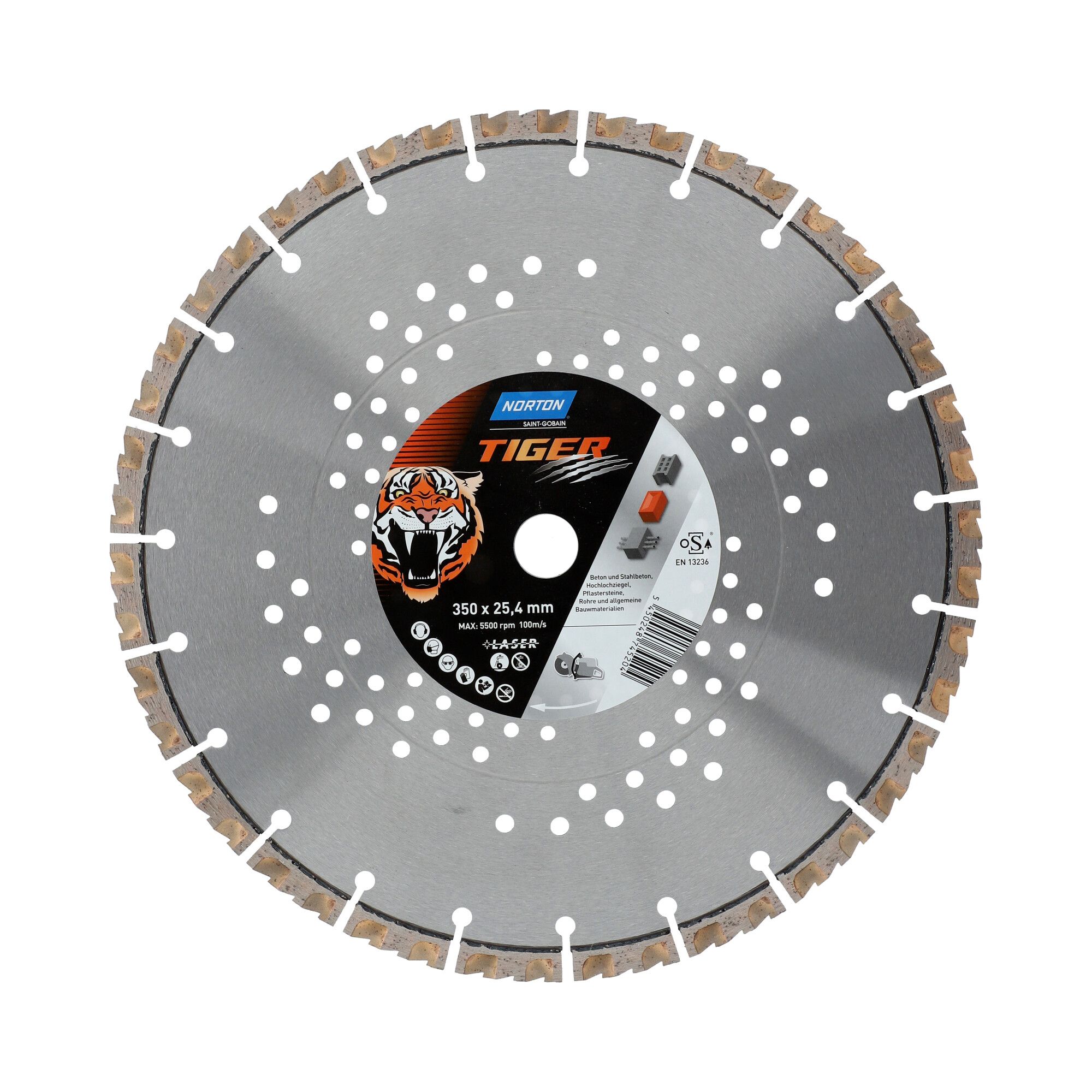 Norton Clipper Tiger Beton 27150 gyémánt vágókorong Ø350x25,4 mm termék fő termékképe