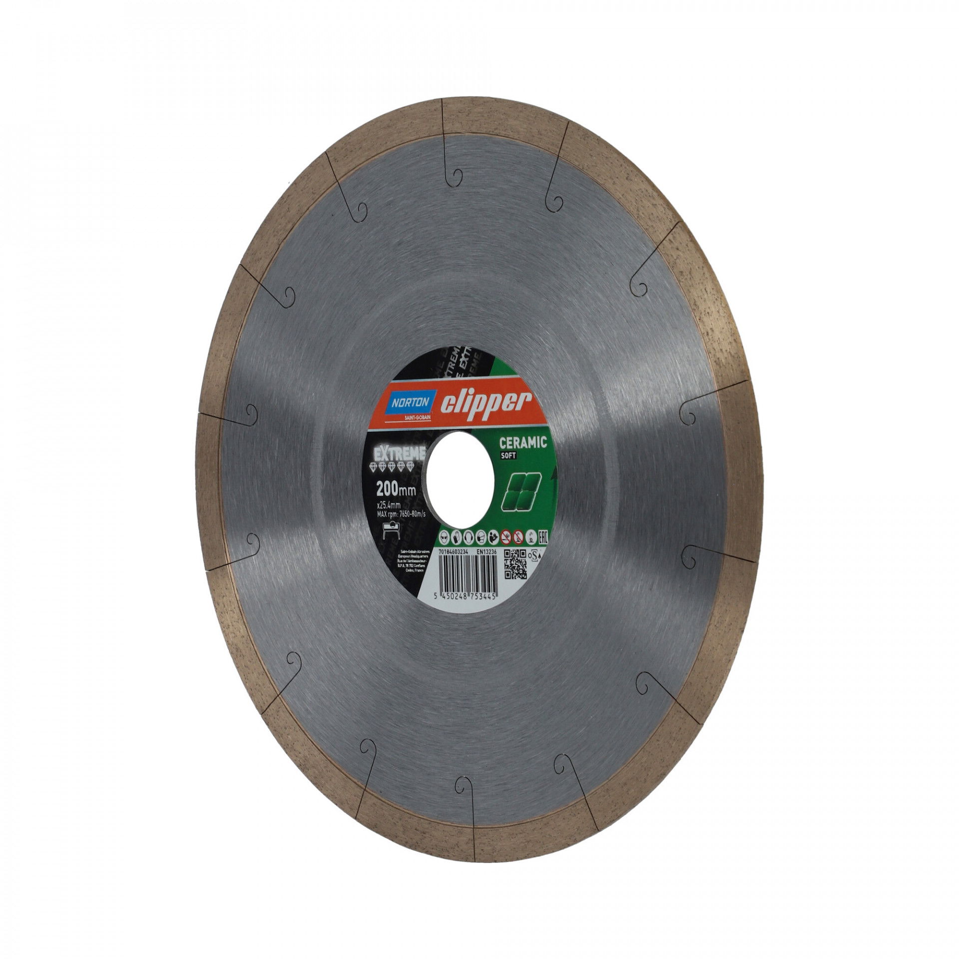 Norton Clipper Extreme Ceramic Soft gyémánt vágókorong Ø200x25,4 mm termék fő termékképe