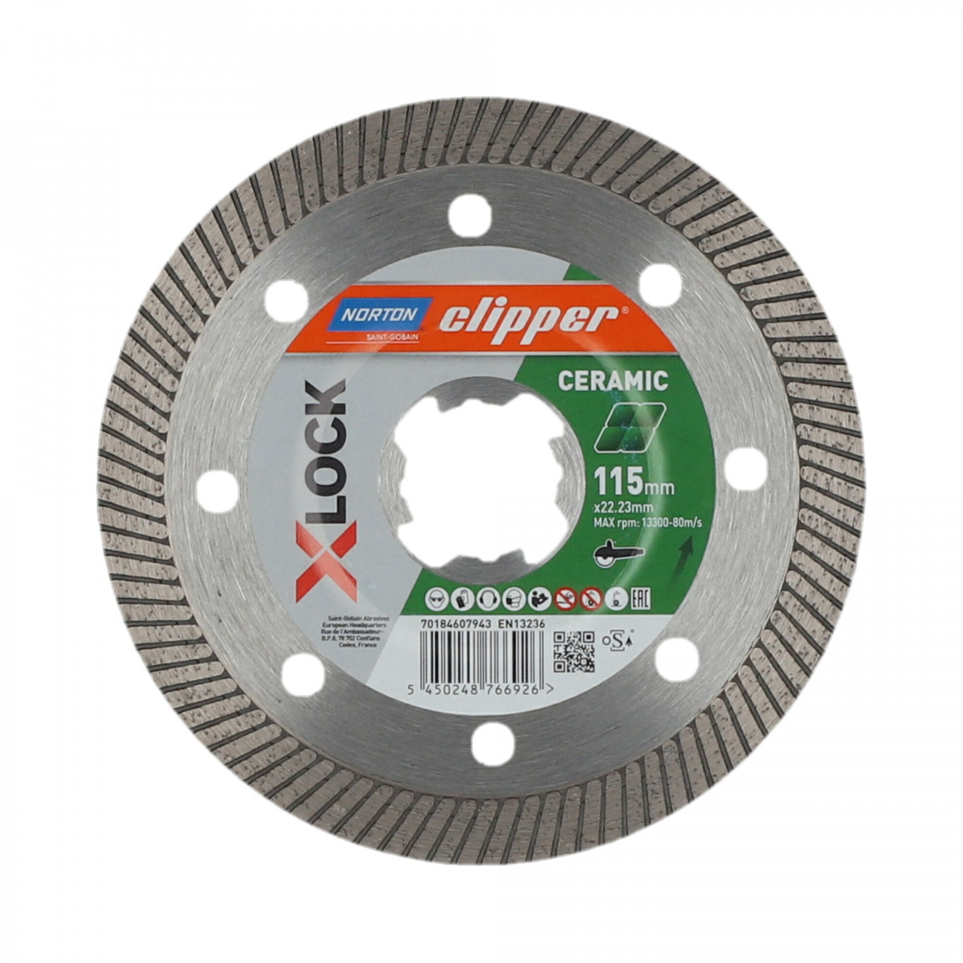 Norton Clipper X-Lock Ceramic gyémánt vágókorong Ø115x22,23 mm termék fő termékképe