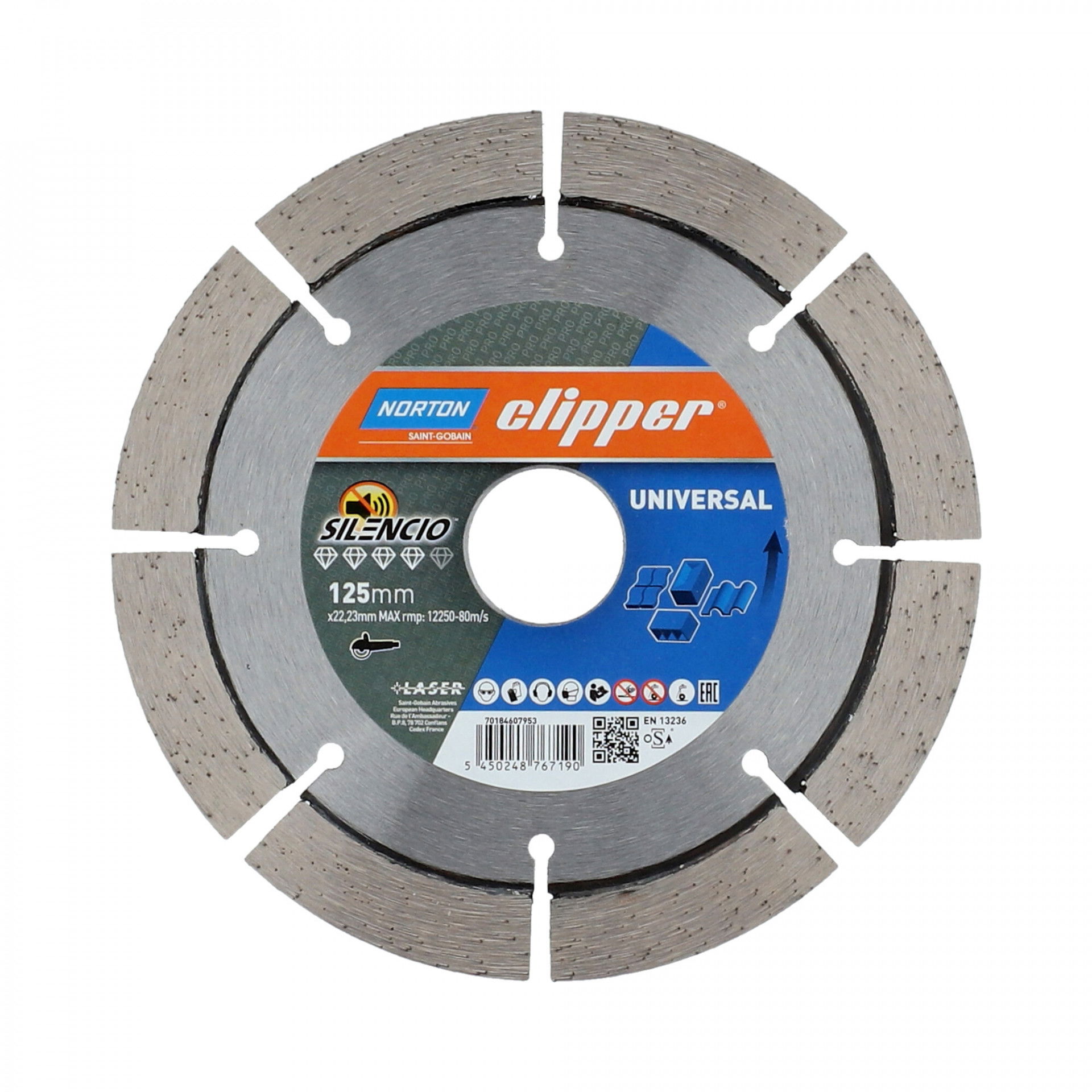 Norton Clipper Pro Universal Silencio gyémánt vágókorong Ø115x22,23 mm termék fő termékképe
