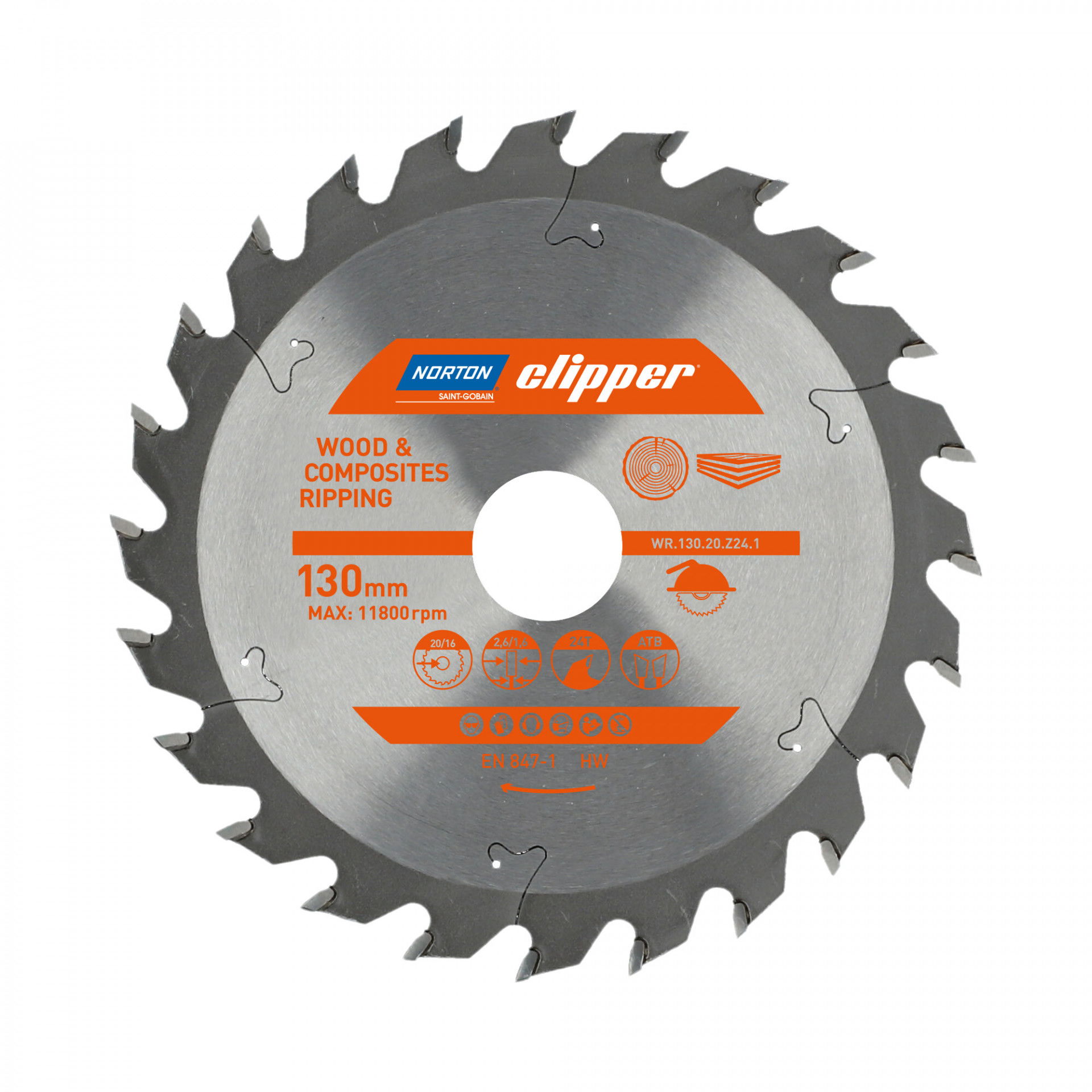 Norton Clipper Pro körfűrészlap Ø130x20/16mm termék fő termékképe