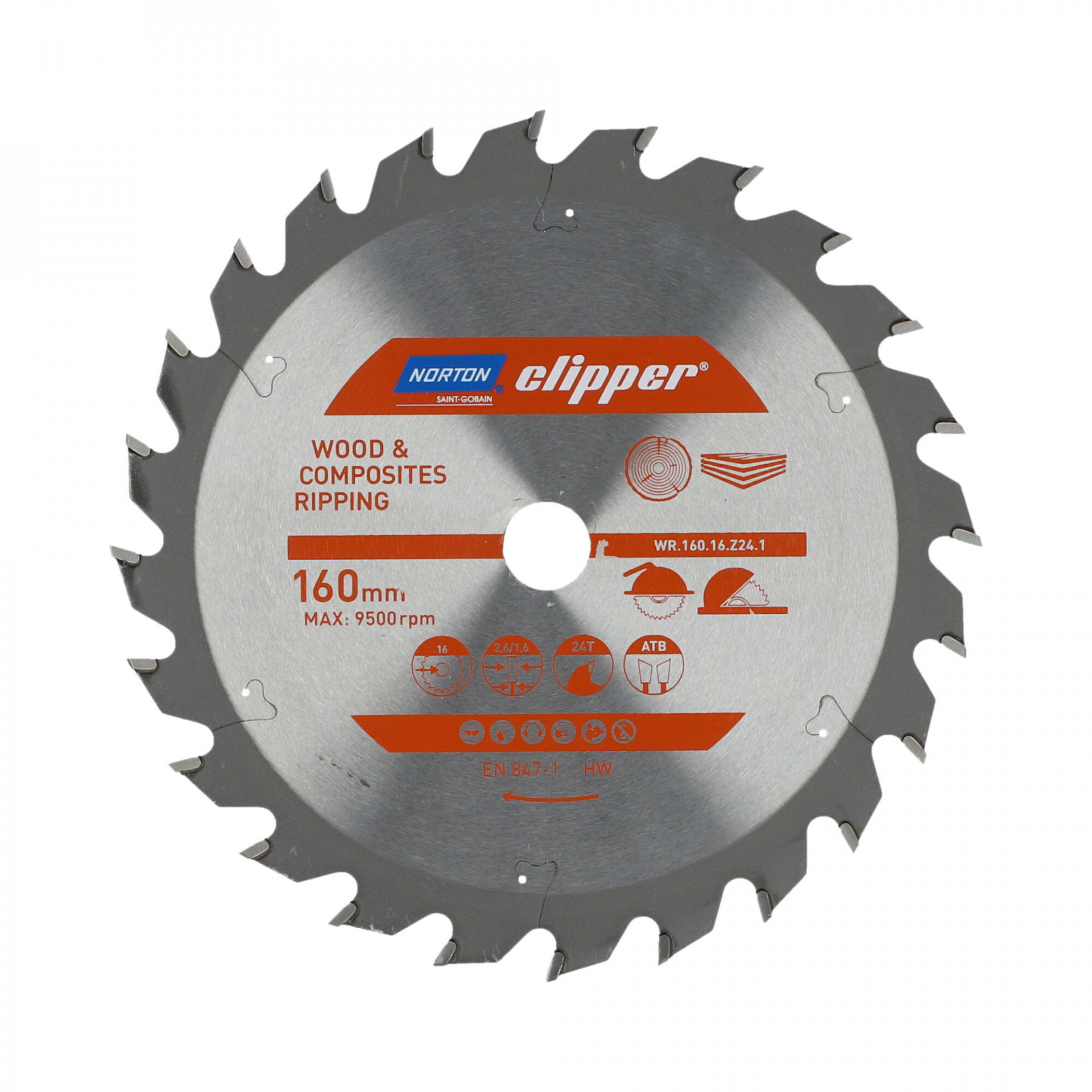 Norton Clipper Pro körfűrészlap Ø160x16mm termék fő termékképe