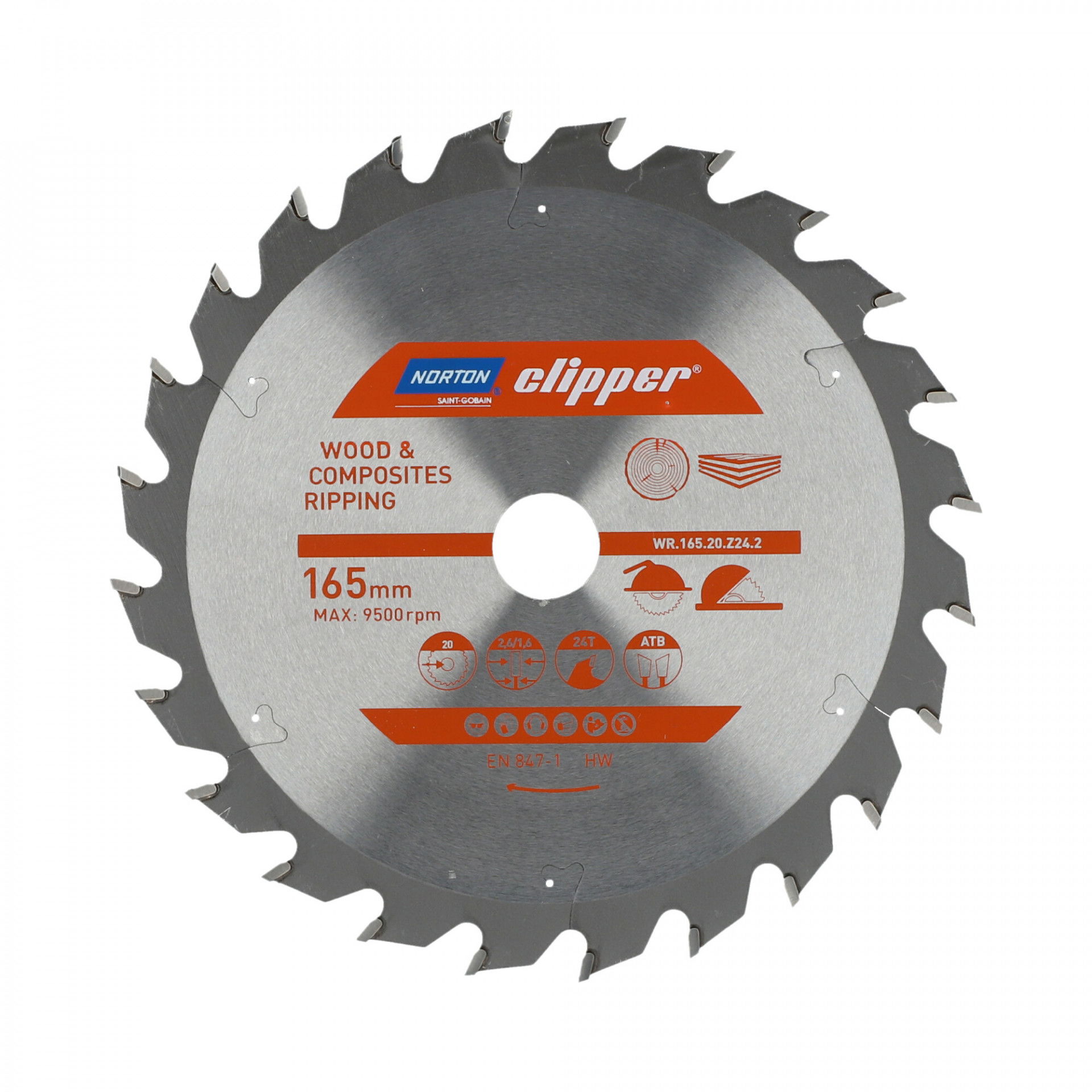 Norton Clipper Pro körfűrészlap Ø165x20mm termék fő termékképe