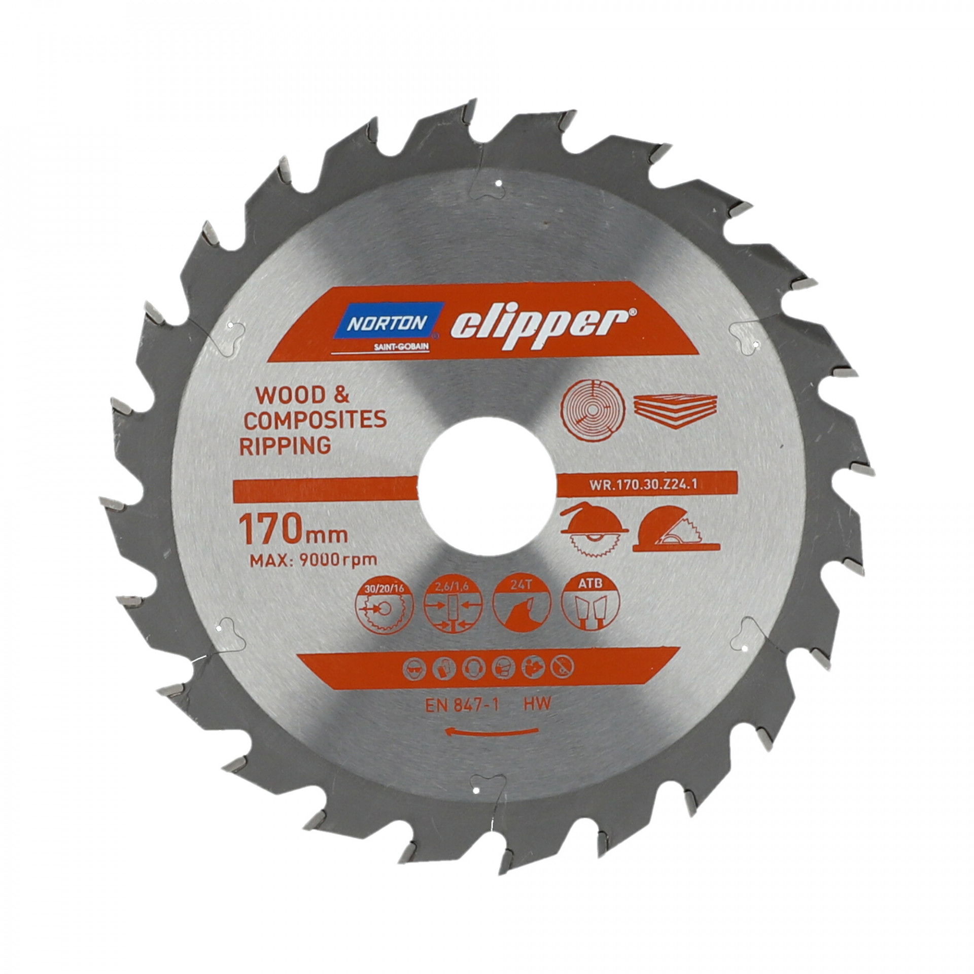 Norton Clipper Pro körfűrészlap Ø170x30/20/16mm termék fő termékképe