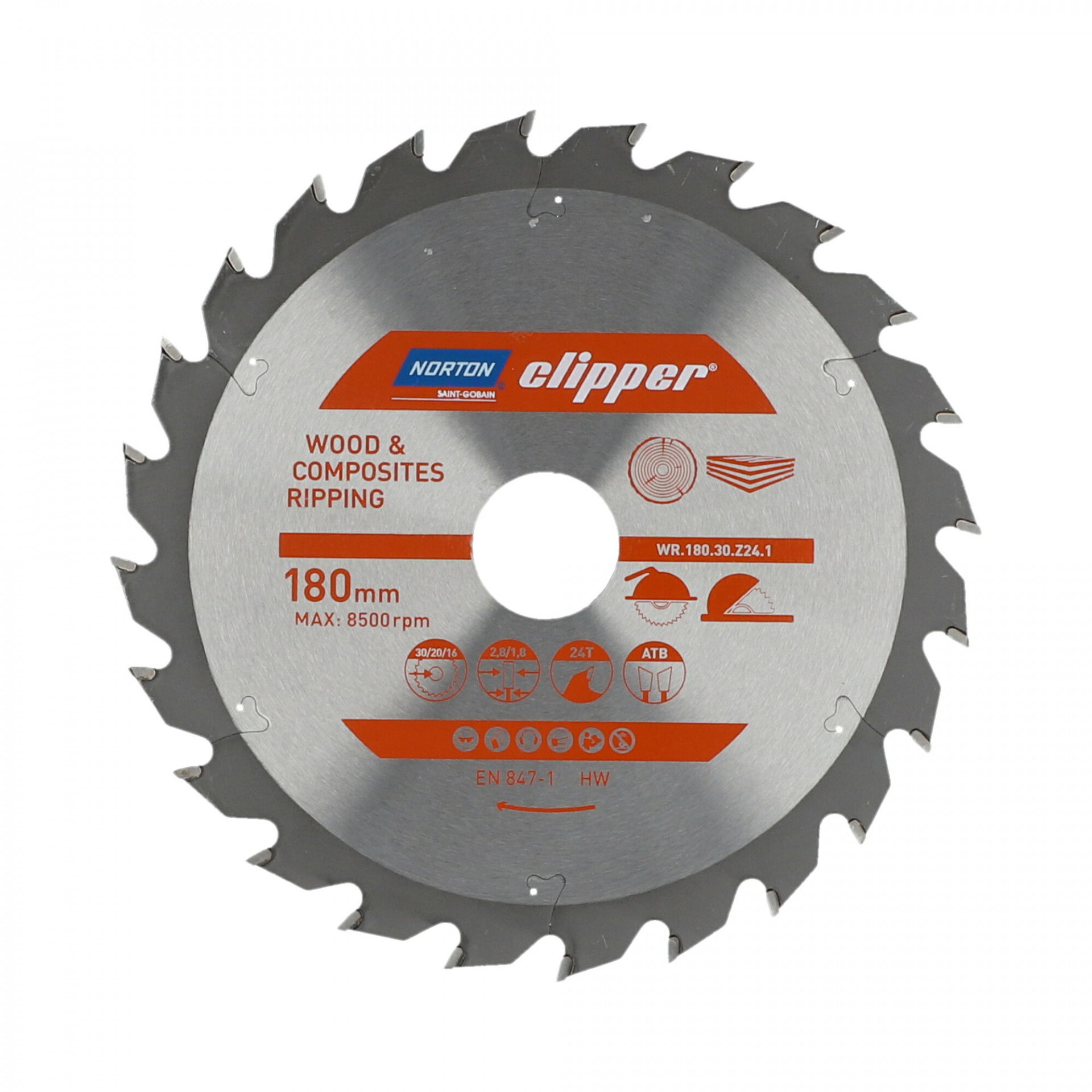 Norton Clipper Pro körfűrészlap Ø180x30/20/16mm termék fő termékképe