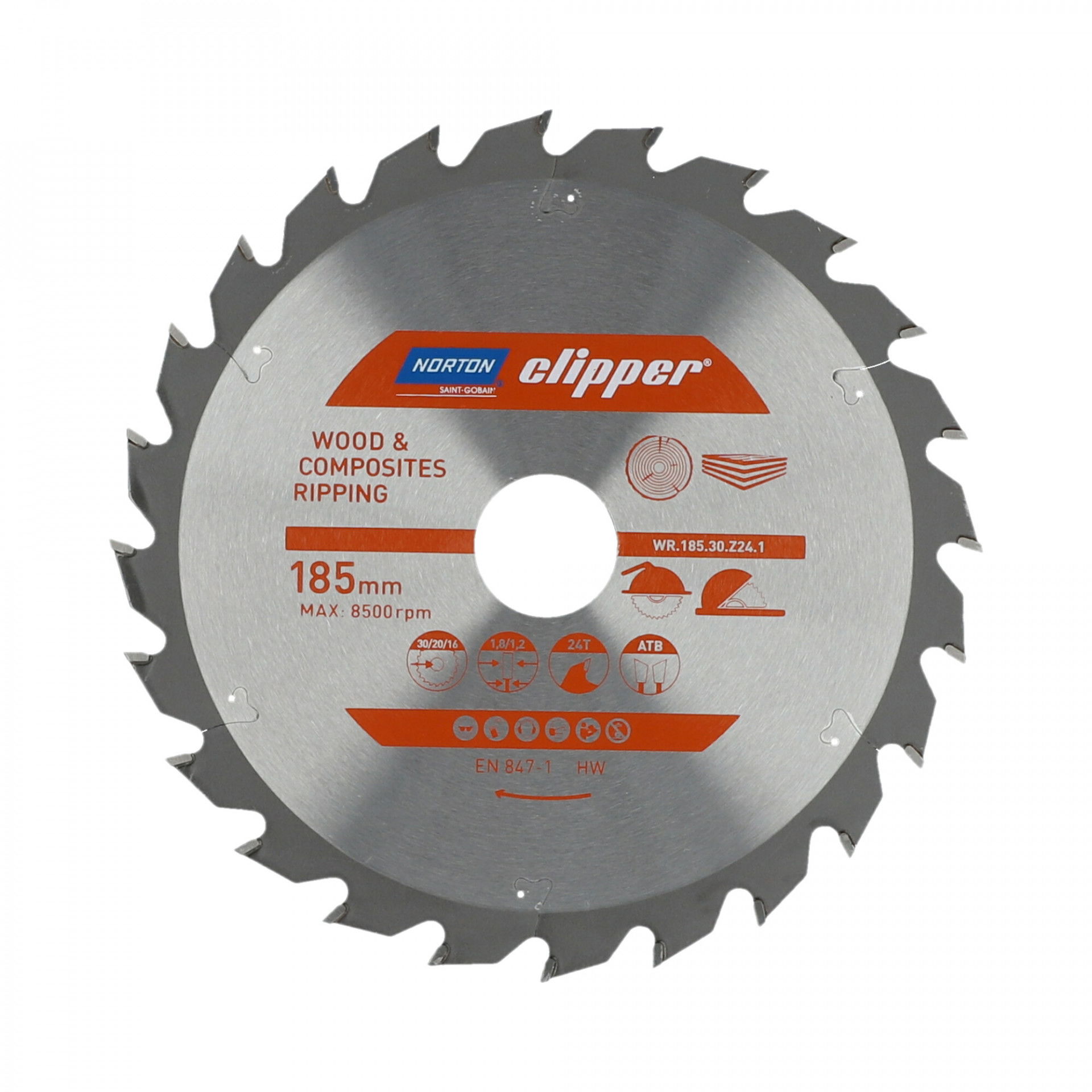 Norton Clipper Pro körfűrészlap Ø185x30/20/16mm termék fő termékképe