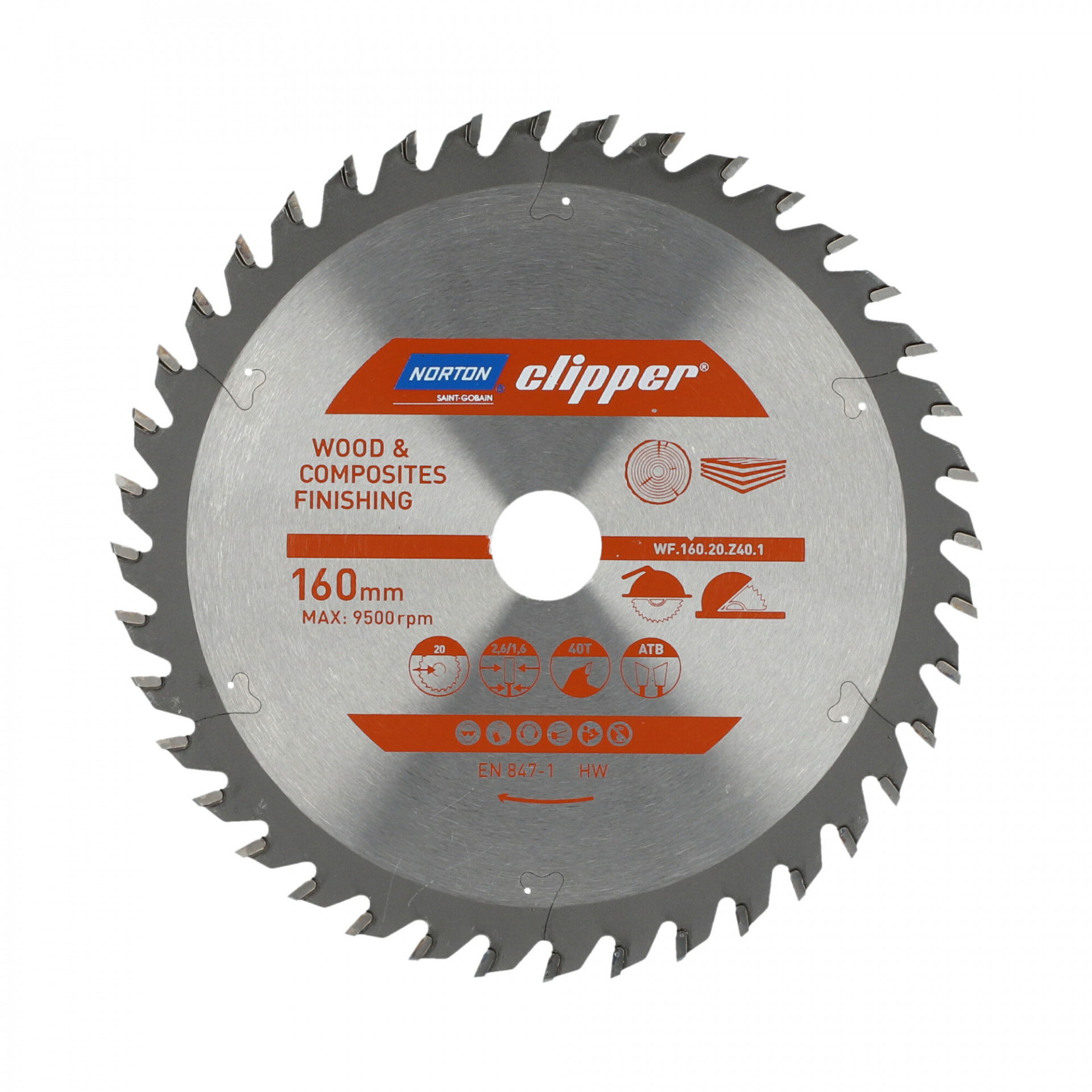 Norton Clipper Pro Wood Finishing körfűrészlap Ø160x20mm termék fő termékképe