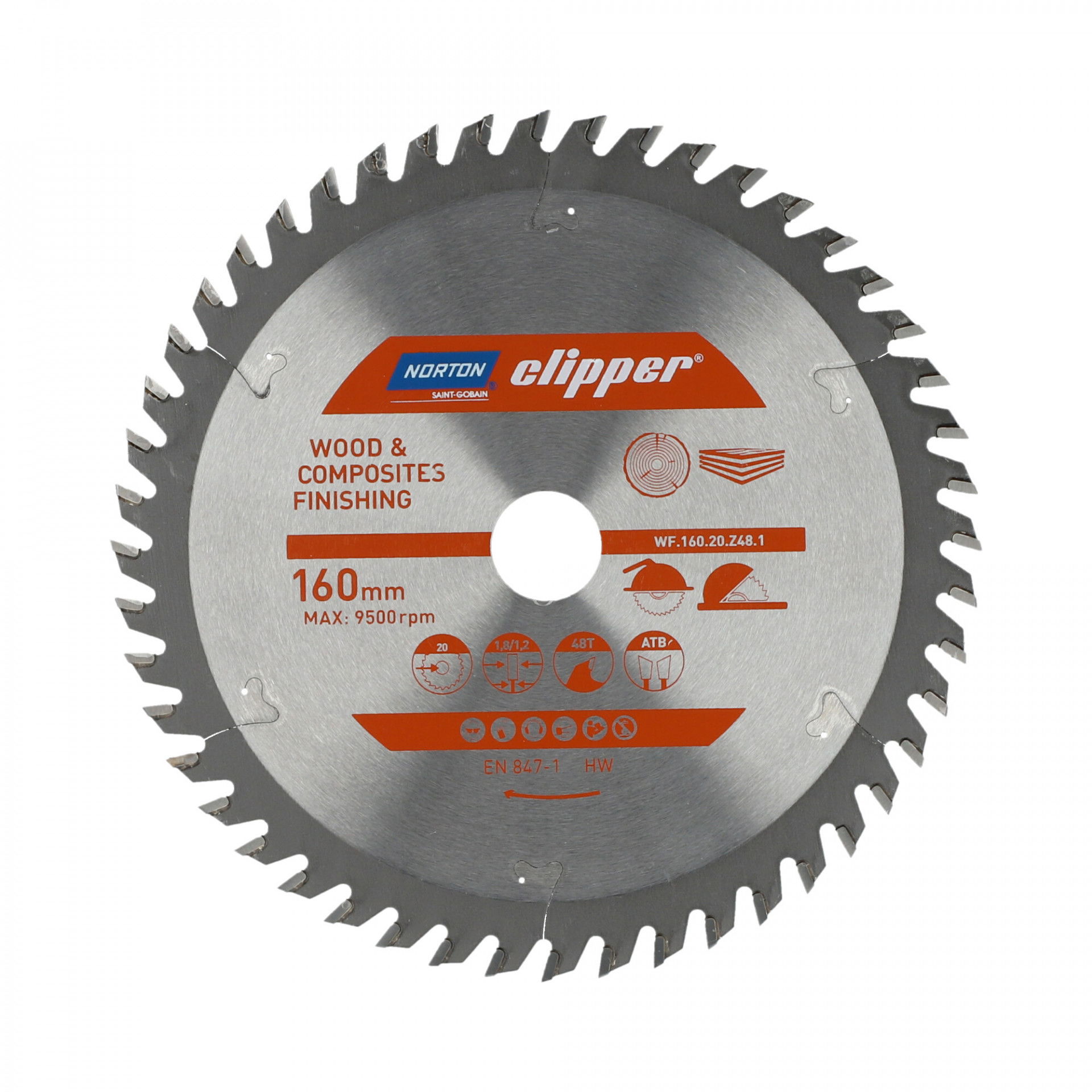 Norton Clipper Pro Wood Finishing körfűrészlap Ø160x20mm termék fő termékképe