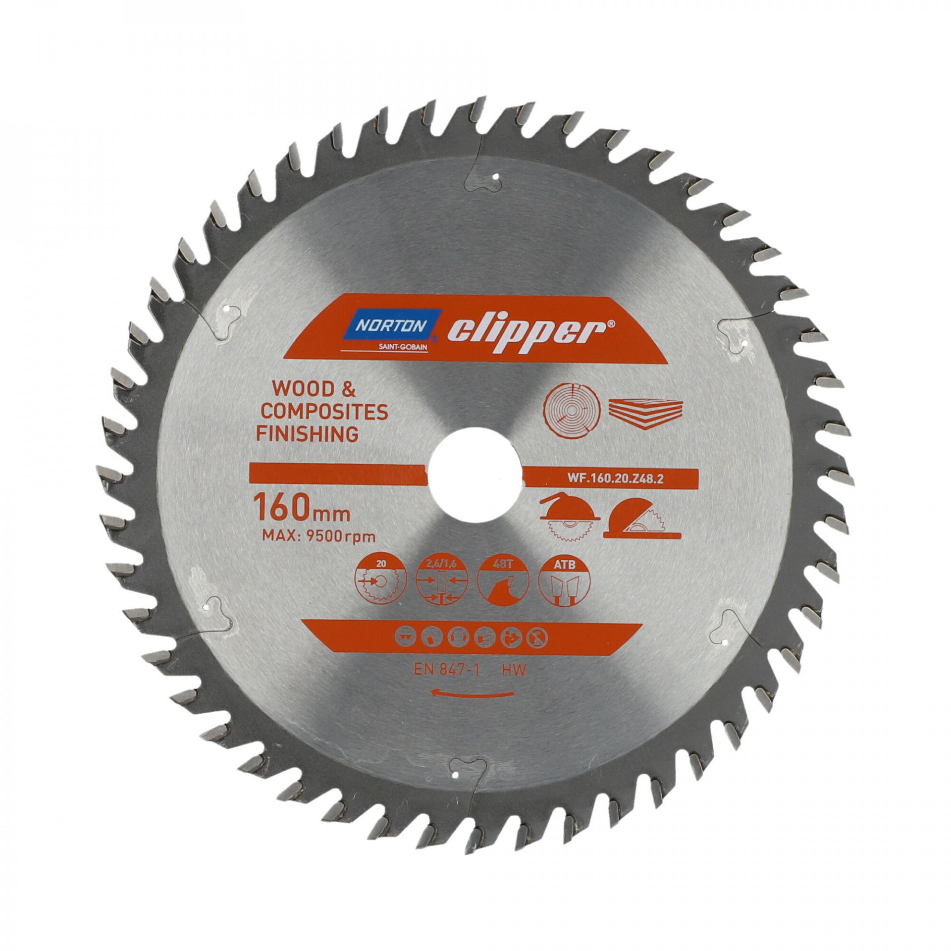 Norton Clipper Pro Wood Finishing körfűrészlap Ø160x20mm termék fő termékképe