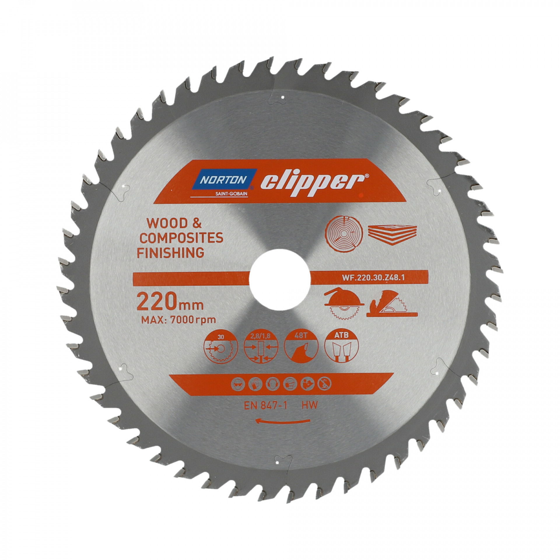 Norton Clipper Pro Wood Finishing körfűrészlap Ø220x30mm termék fő termékképe