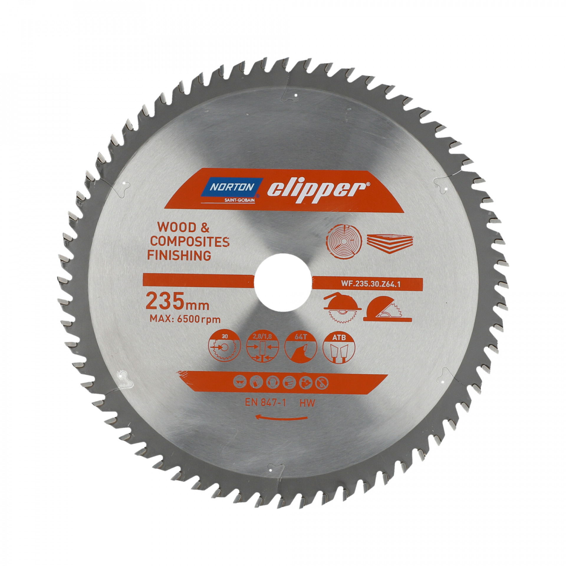 Norton Clipper Pro Wood Finishing körfűrészlap Ø235x30mm termék fő termékképe