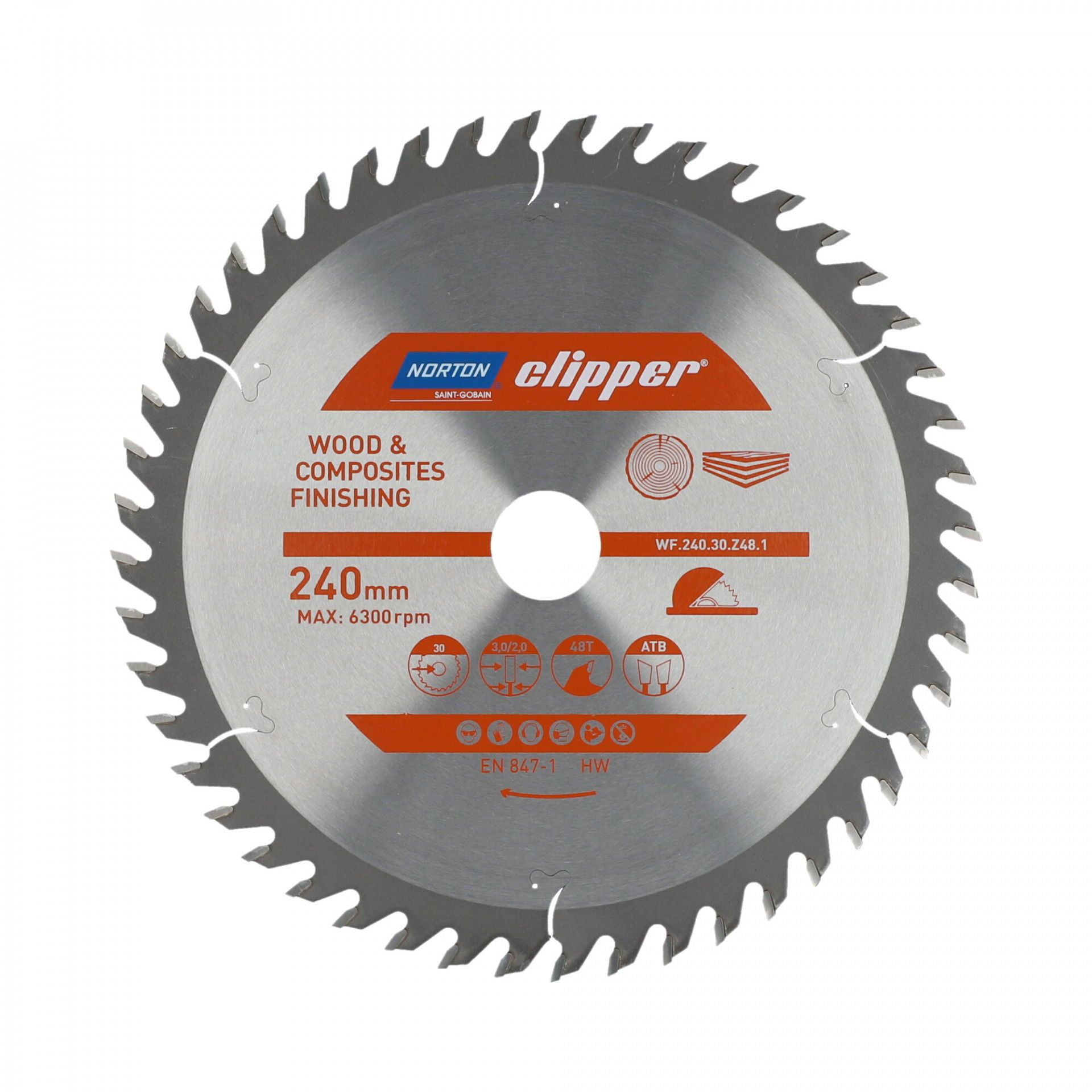 Norton Clipper Pro Wood Finishing körfűrészlap Ø240x30mm termék fő termékképe