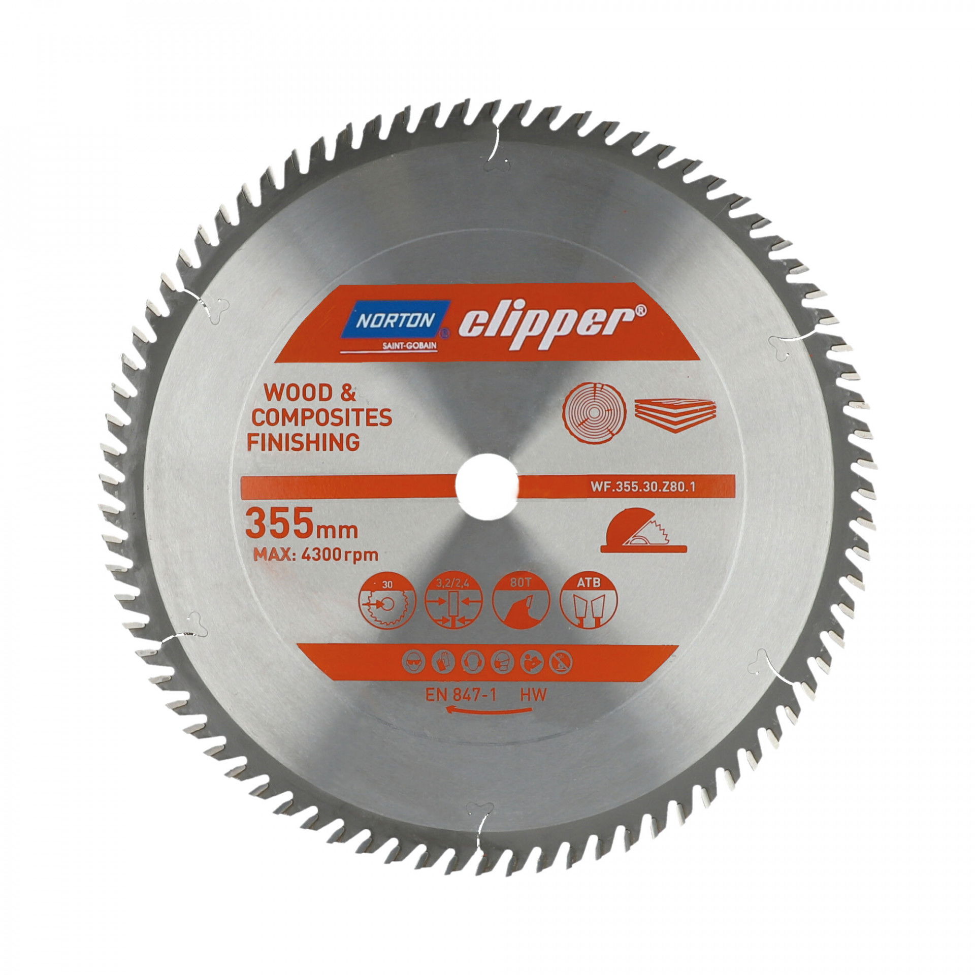 Norton Clipper Pro Wood Finishing körfűrészlap Ø355x30mm termék fő termékképe