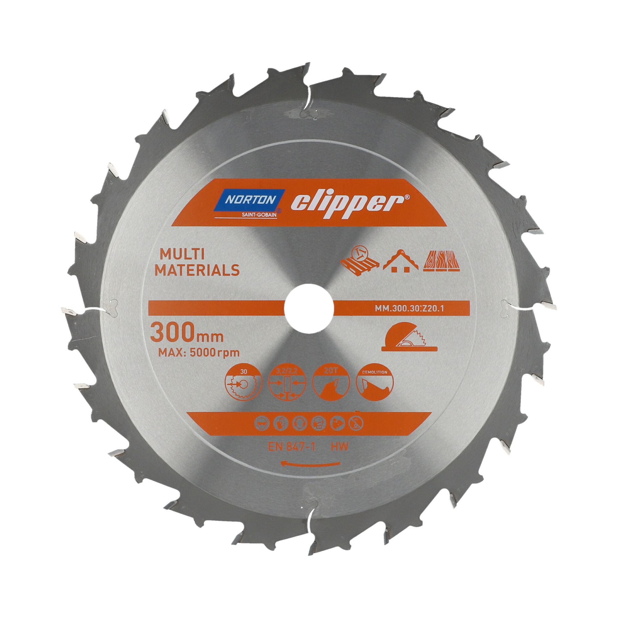 Norton Clipper Pro Multimaterial körfűrészlap Ø300x30 mm Z20 termék fő termékképe