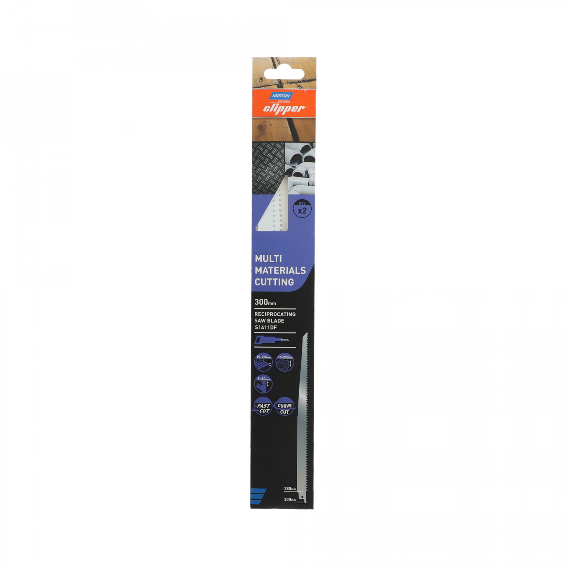 Norton Clipper Szablyafűrészlap BIM 300/280 mm, 2 db/csomag termék fő termékképe
