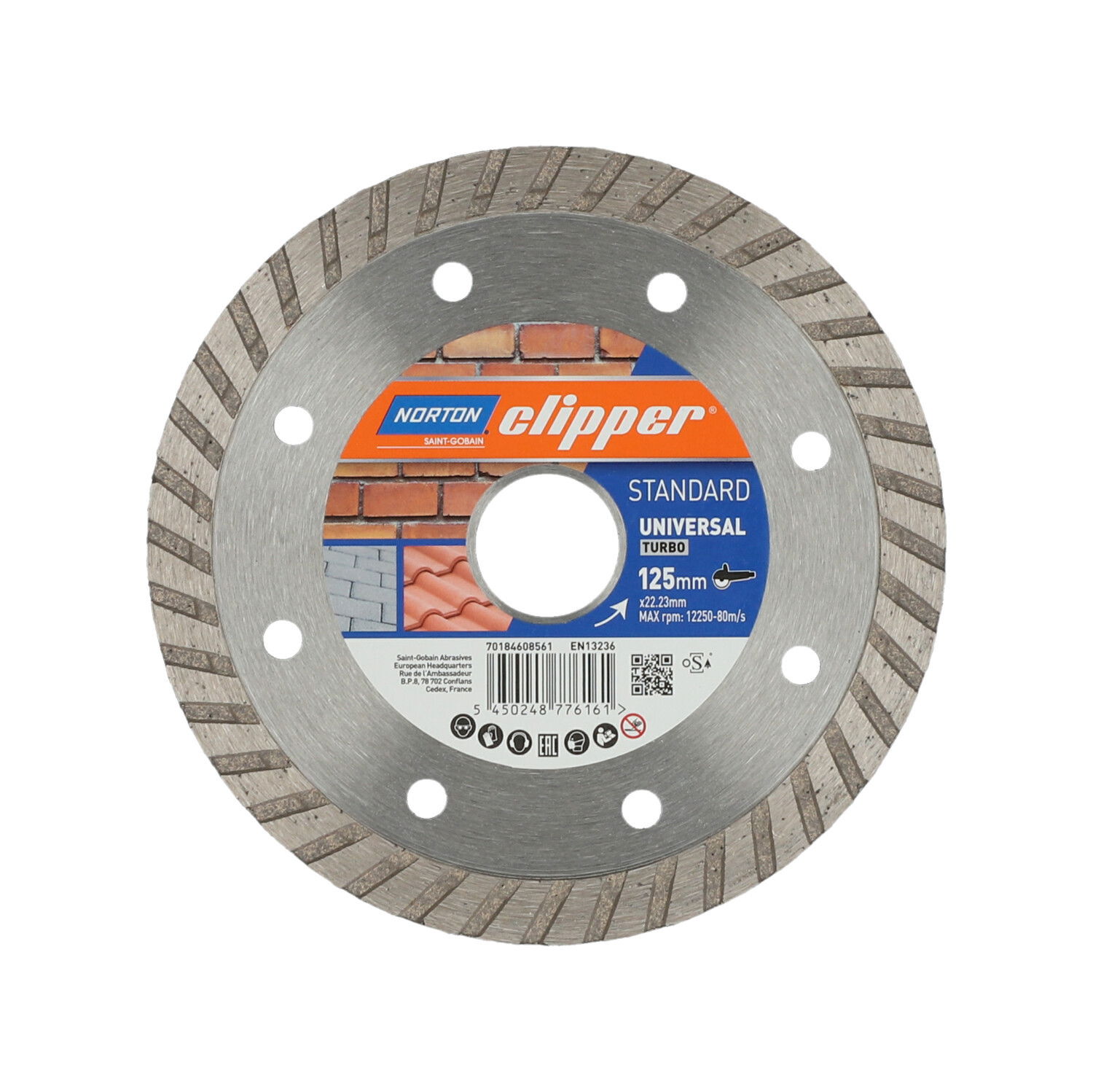 Norton Clipper Standard Universal Turbo gyémánt vágókorong Ø125x22,23 mm termék fő termékképe