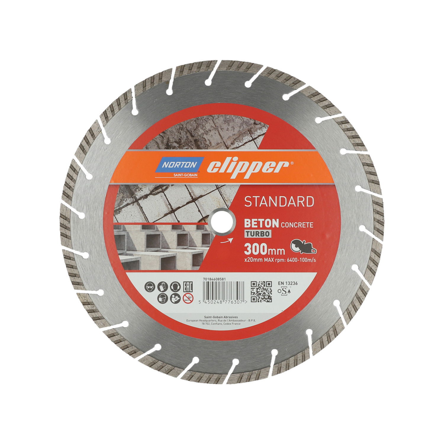 Norton Clipper Standard Beton Turbo gyémánt vágókorong Ø300x20 mm termék fő termékképe