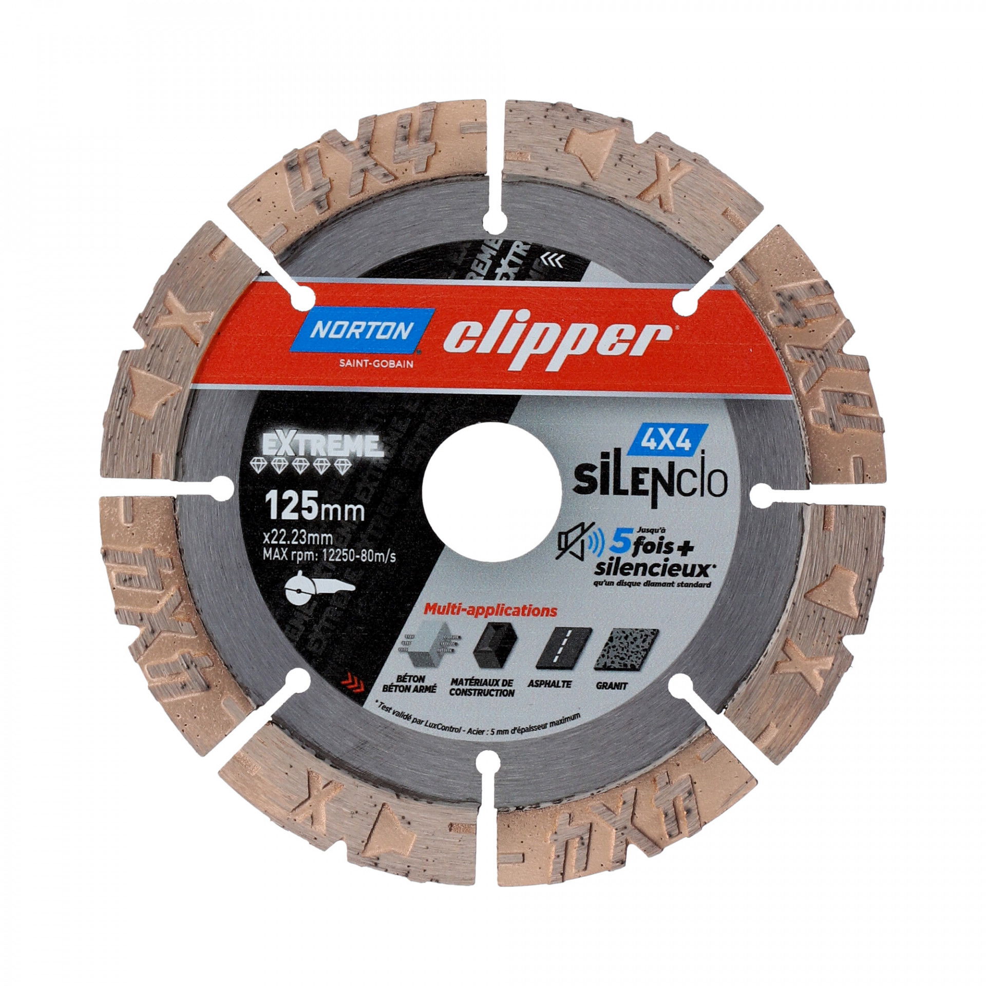 Norton Clipper Extreme 4X4 Silencio gyémánt vágókorong Ø125x22,23 mm termék fő termékképe