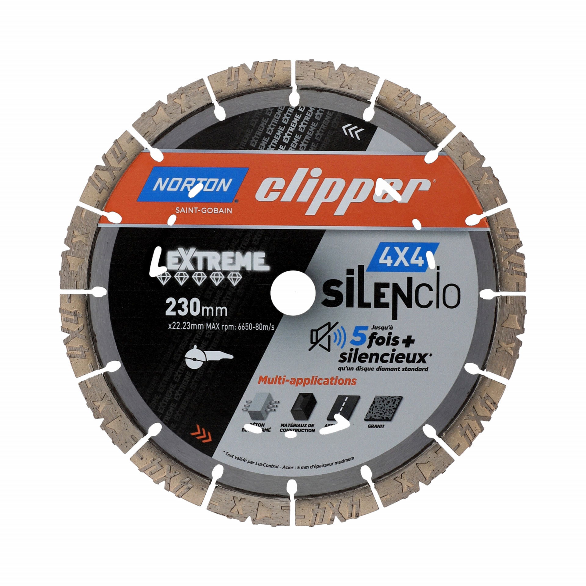 Norton Clipper Extreme 4X4 Silencio gyémánt vágókorong Ø230x22,23 mm termék fő termékképe