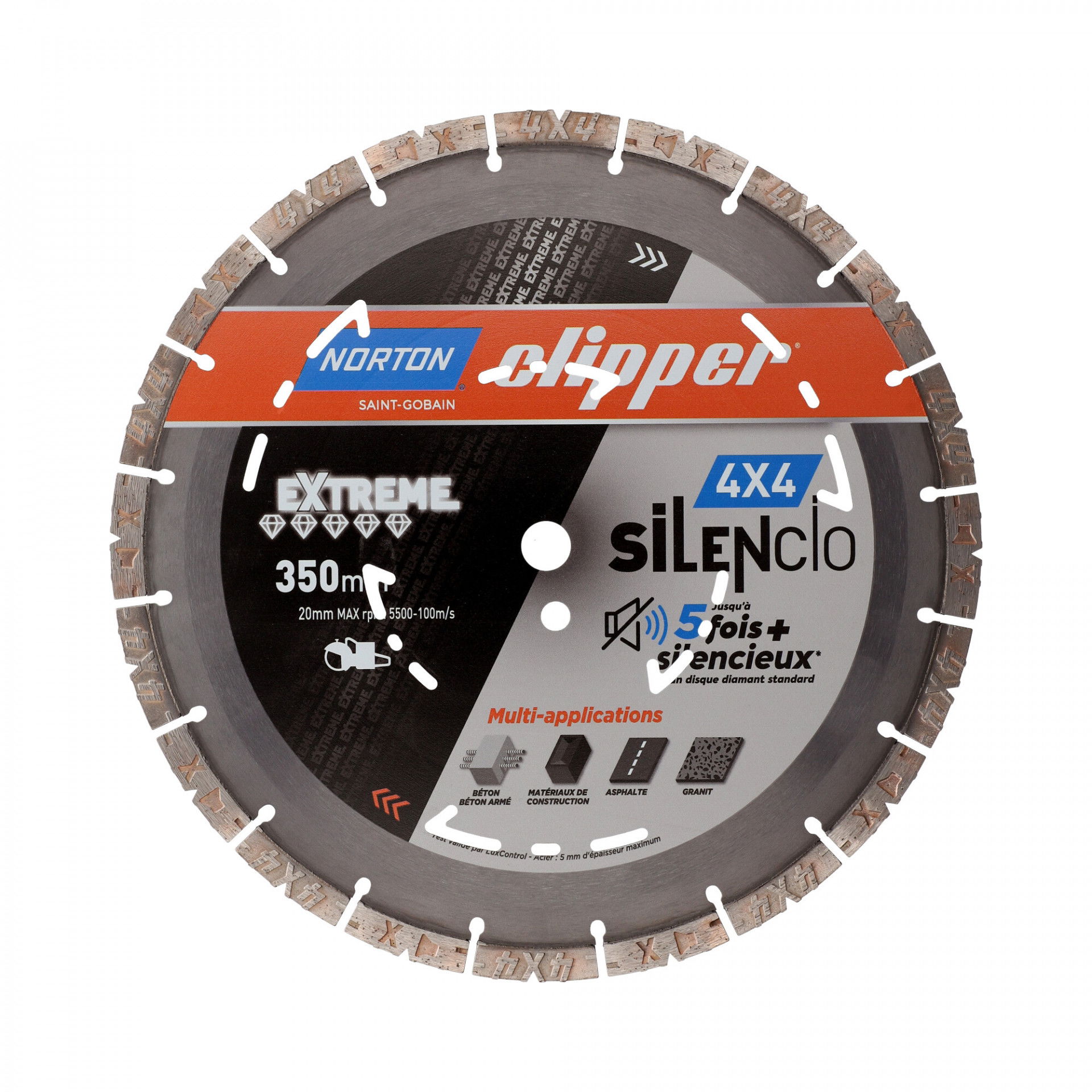 Norton Clipper Extreme 4X4 Silencio gyémánt vágókorong Ø350x20 mm termék fő termékképe