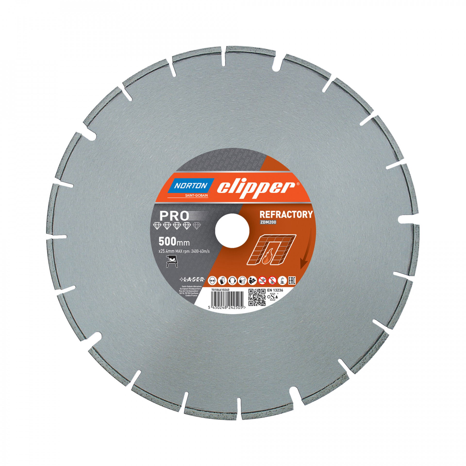 Norton Clipper Pro ZDM200 gyémánt vágókorong Ø500x25,4 mm termék fő termékképe