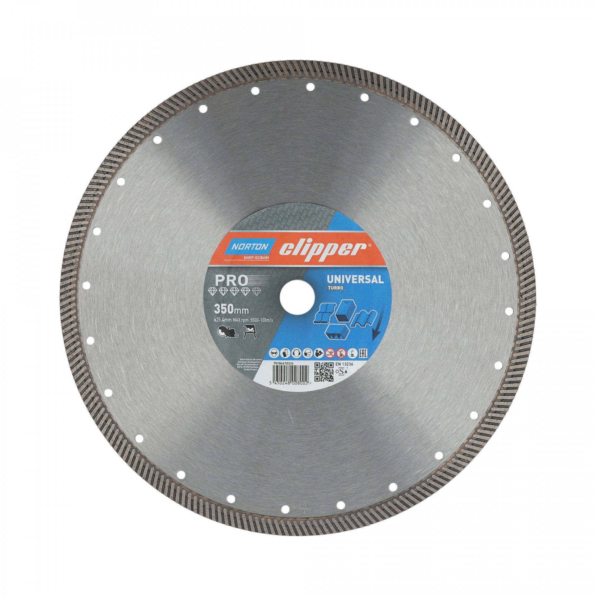 Norton Clipper Pro Universal Turbo gyémánt vágókorong Ø350x25,4 mm termék fő termékképe