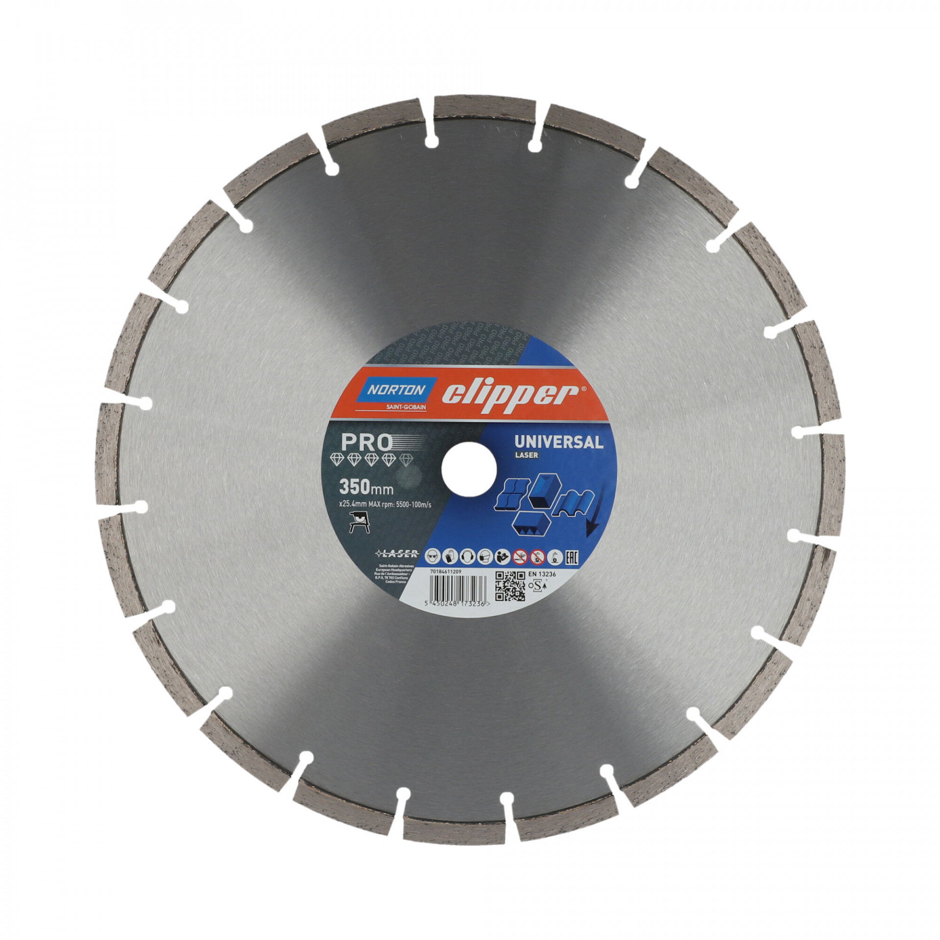 Norton Clipper Pro Universal Laser gyémánt vágókorong Ø350x25,4 mm termék fő termékképe