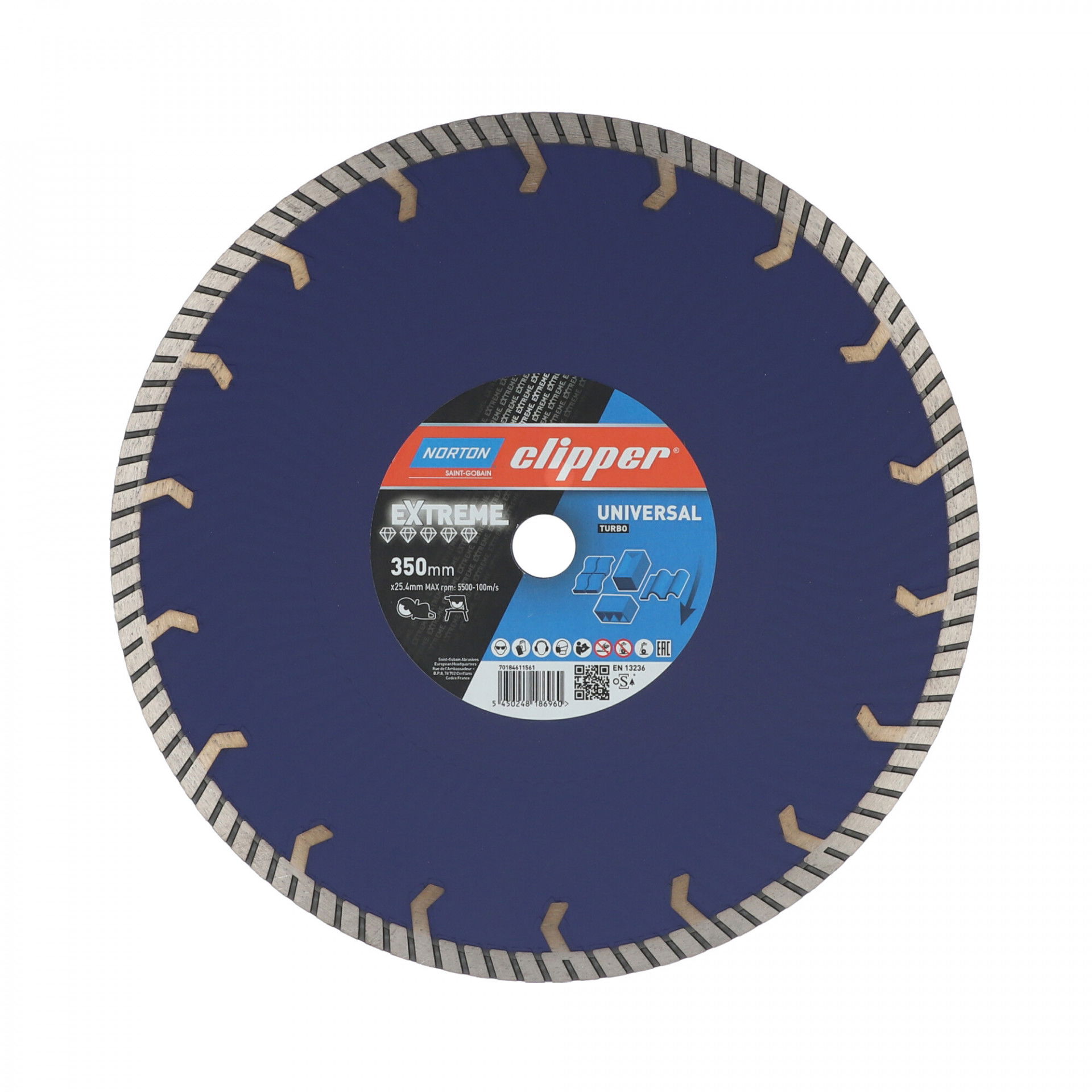 Norton Clipper Extreme Universal Turbo gyémánt vágókorong Ø350x25,4 mm termék fő termékképe