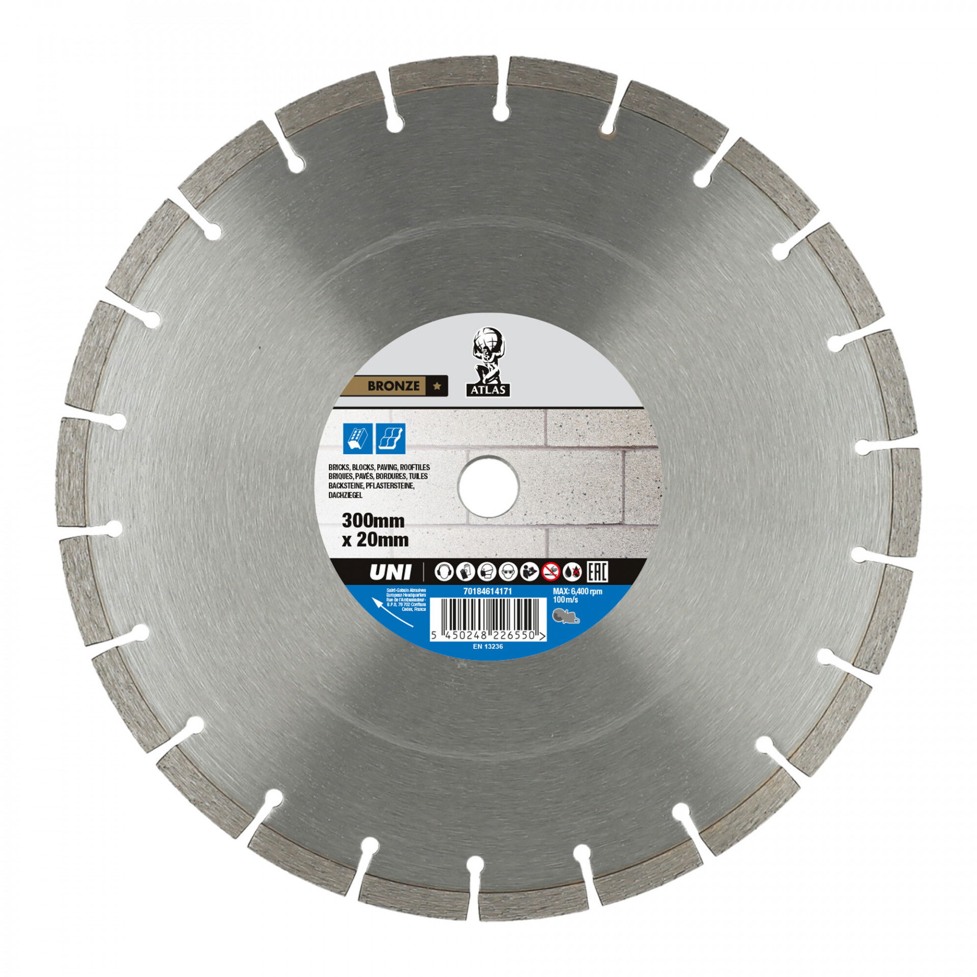 Atlas Universal gyémánt vágókorong Ø300x20 mm termék fő termékképe