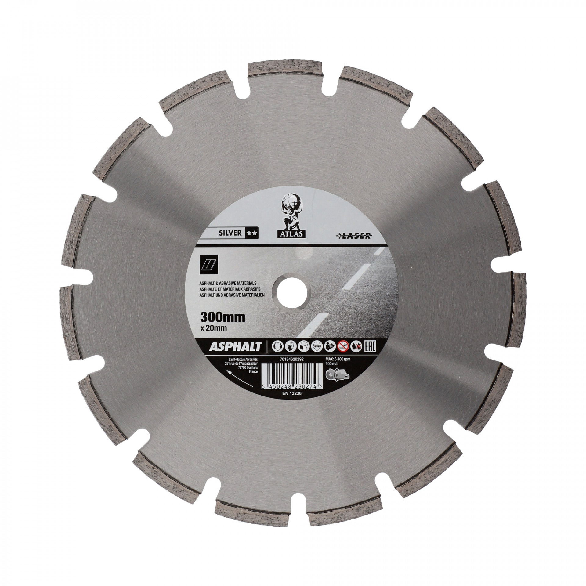 Atlas Asphalt gyémánt vágókorong Ø300x20 mm termék fő termékképe