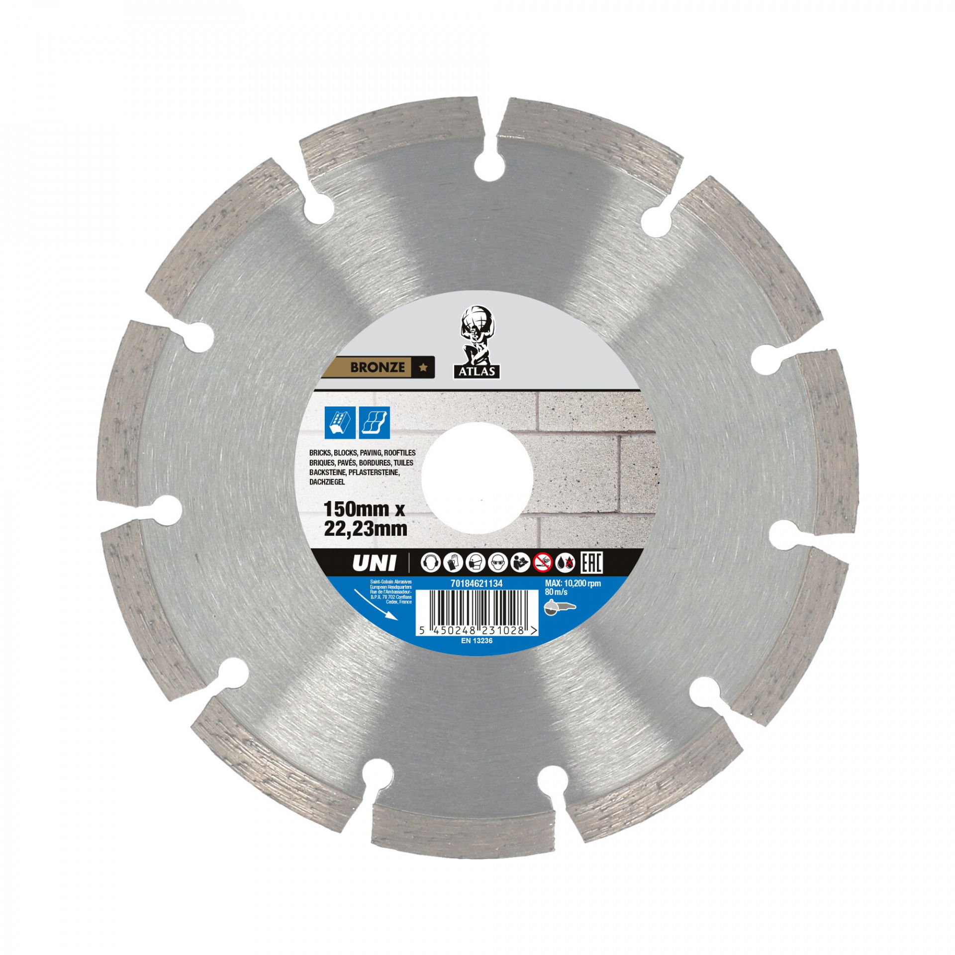 Atlas Universal gyémánt vágókorong Ø150x22,23 mm termék fő termékképe