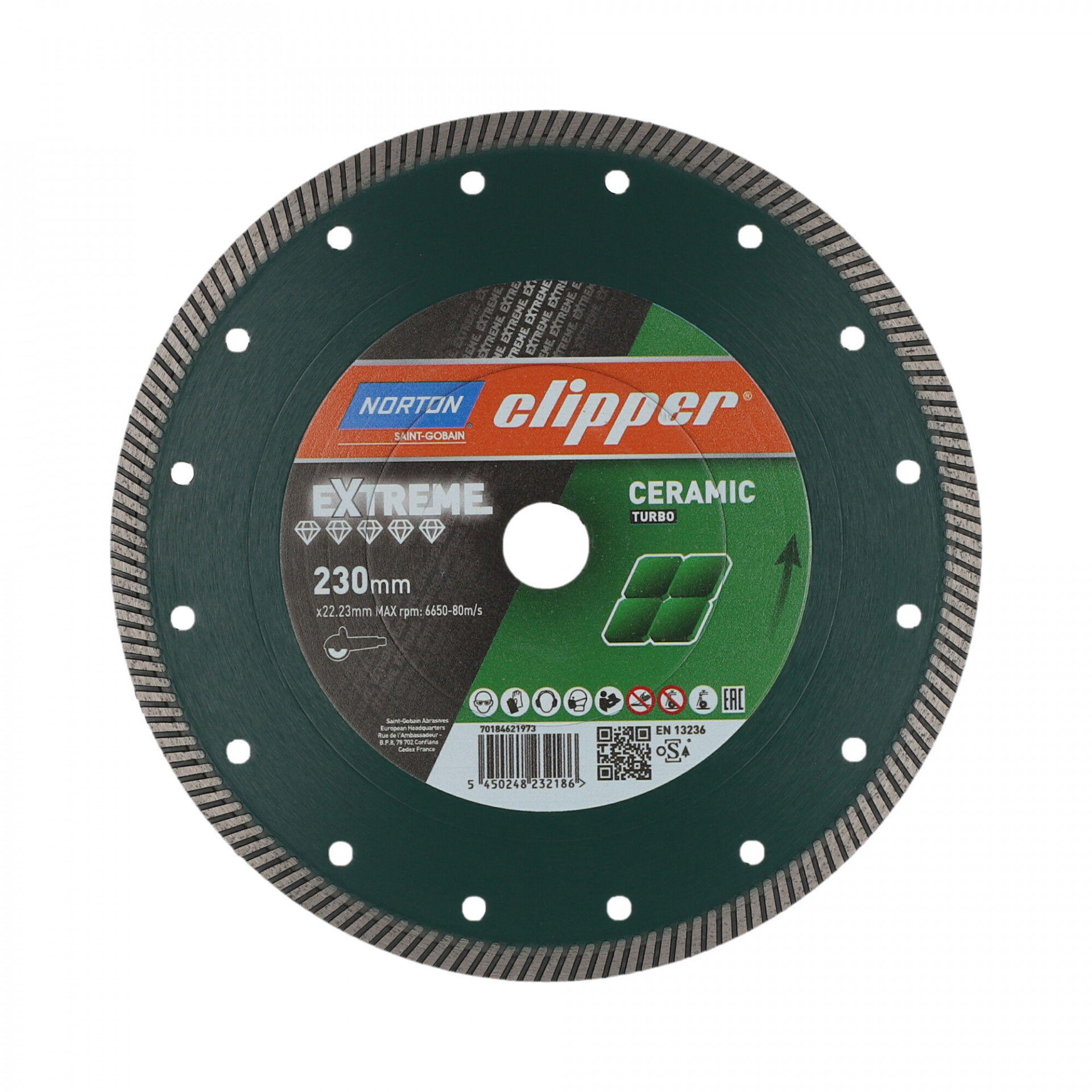 Norton Clipper Extreme Ceramic Turbo gyémánt vágókorong Ø230x22,23 mm termék fő termékképe