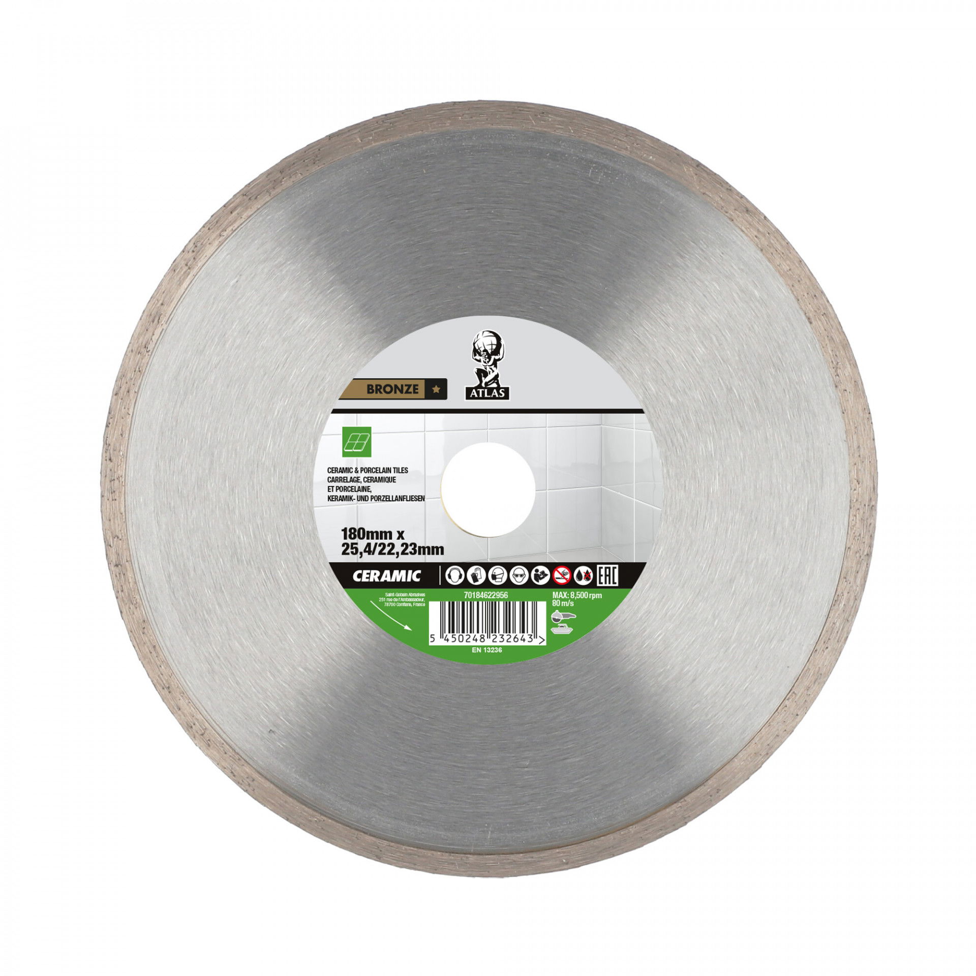 Atlas Ceramic Tiles gyémánt vágókorong Ø180x25,4/22,23 mm termék fő termékképe