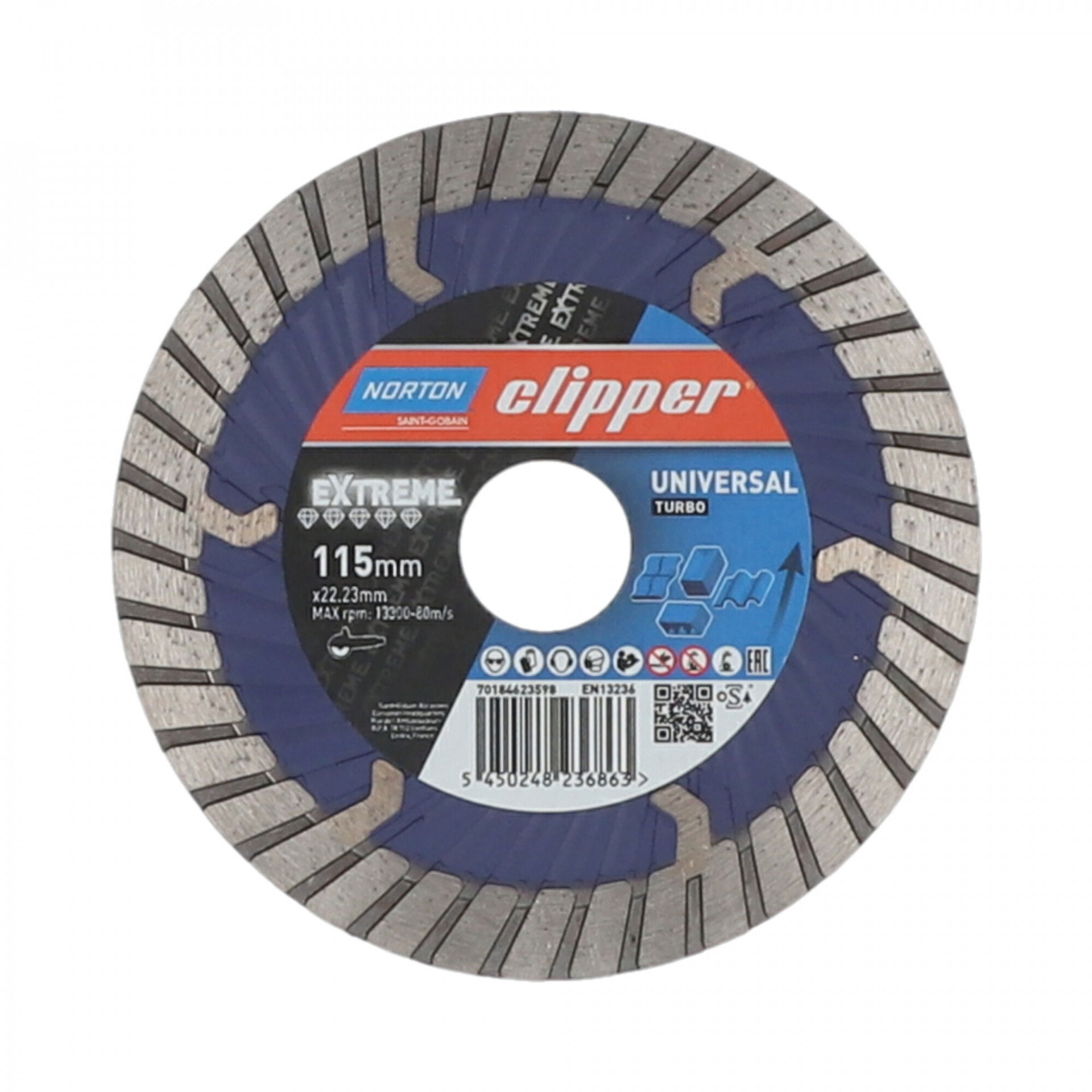 Norton Clipper Extreme Universal Turbo gyémánt vágókorong Ø115x22,23 mm termék fő termékképe