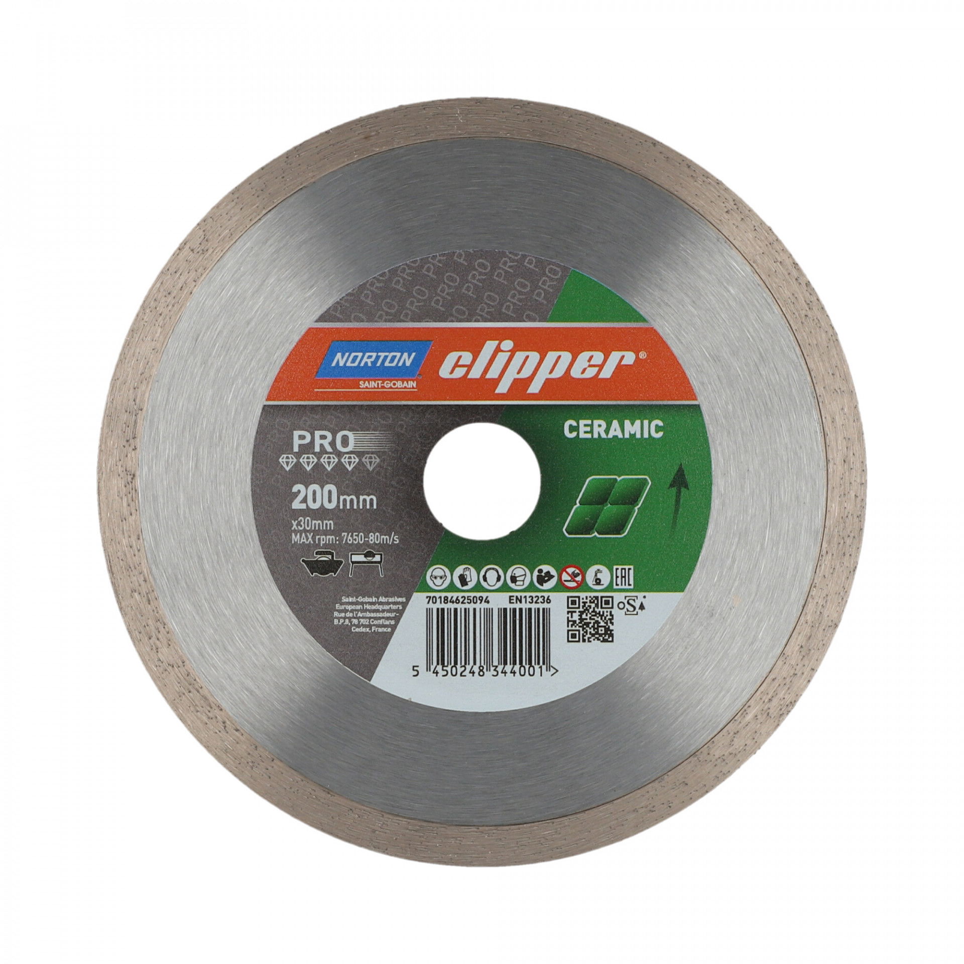 Norton Clipper Pro Ceramic gyémánt vágókorong Ø200x30 mm termék fő termékképe
