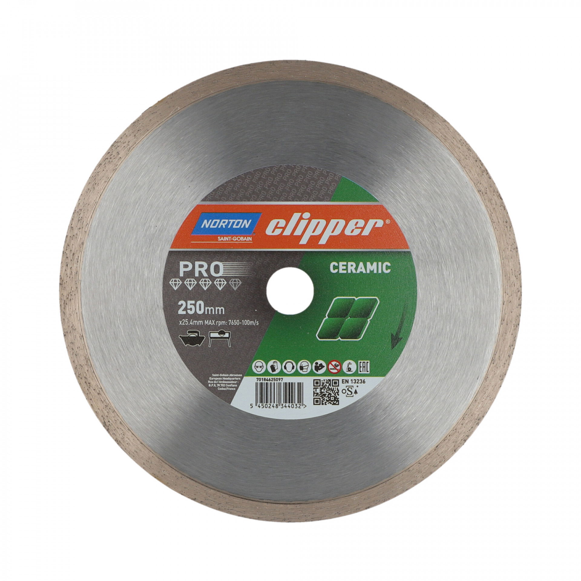 Norton Clipper Pro Ceramic gyémánt vágókorong Ø250x25,4 mm termék fő termékképe