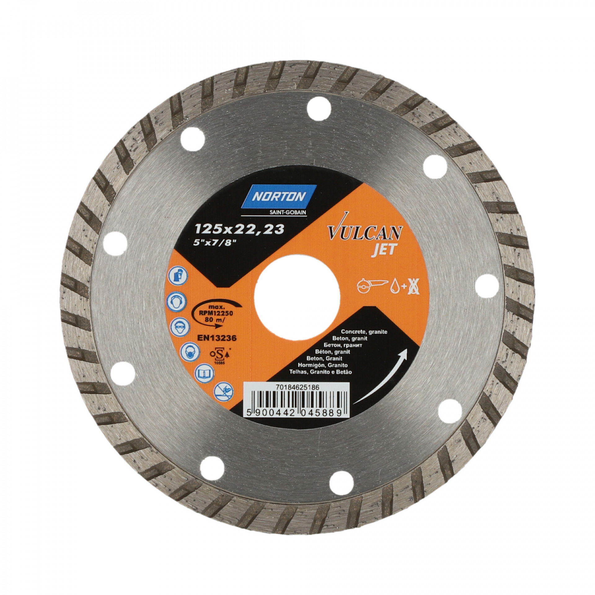 Norton Vulcan Jet gyémánt vágókorong Ø125x22,23 mm termék fő termékképe