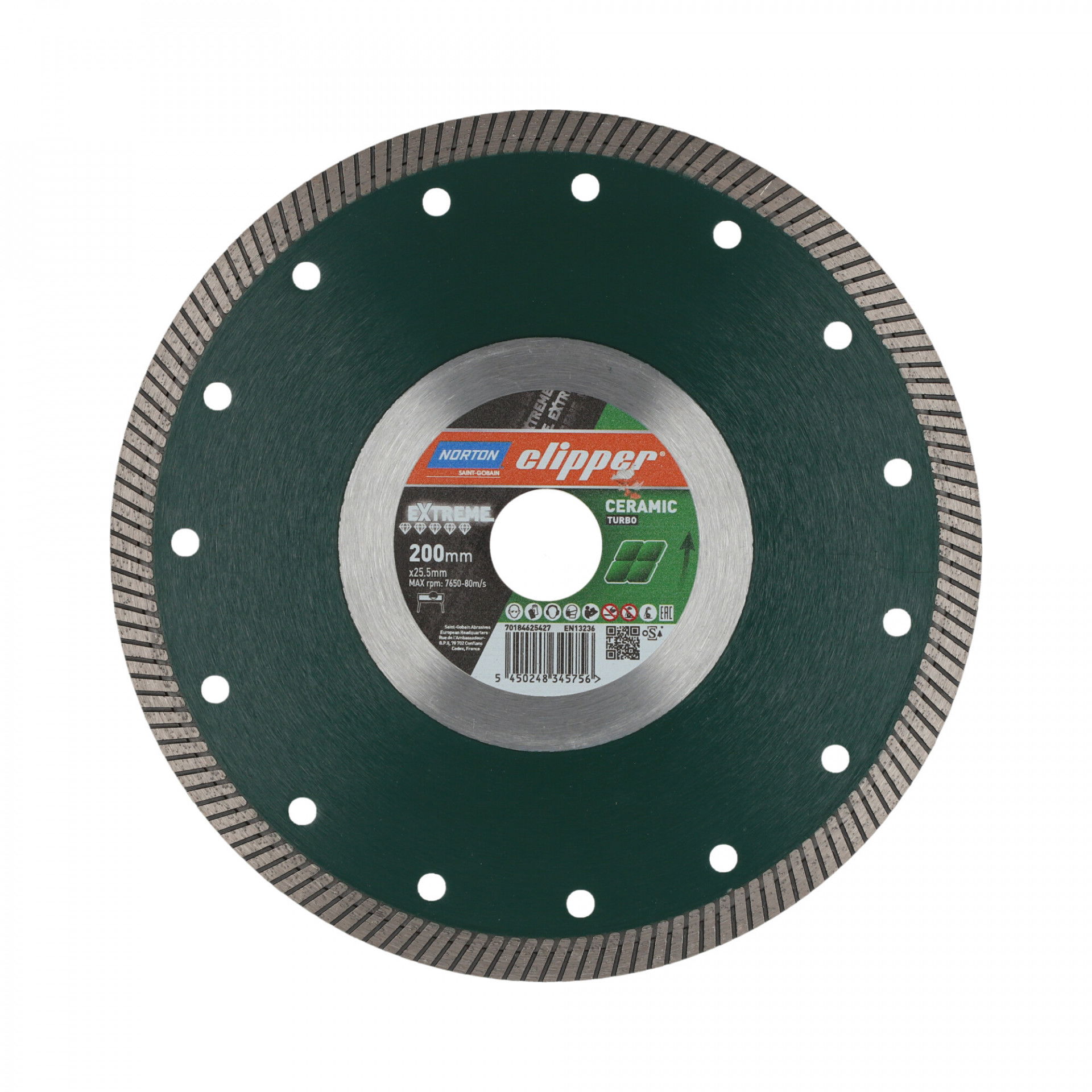 Norton Clipper Extreme Ceramic Turbo gyémánt vágókorong Ø200x25,4 mm termék fő termékképe