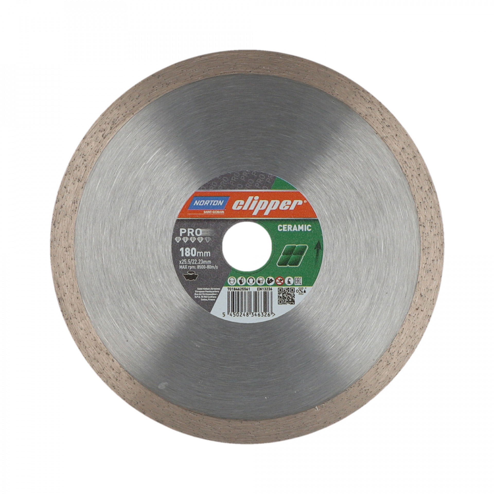 Norton Clipper Pro Ceramic gyémánt vágókorong Ø180x25,4/22,23 mm termék fő termékképe