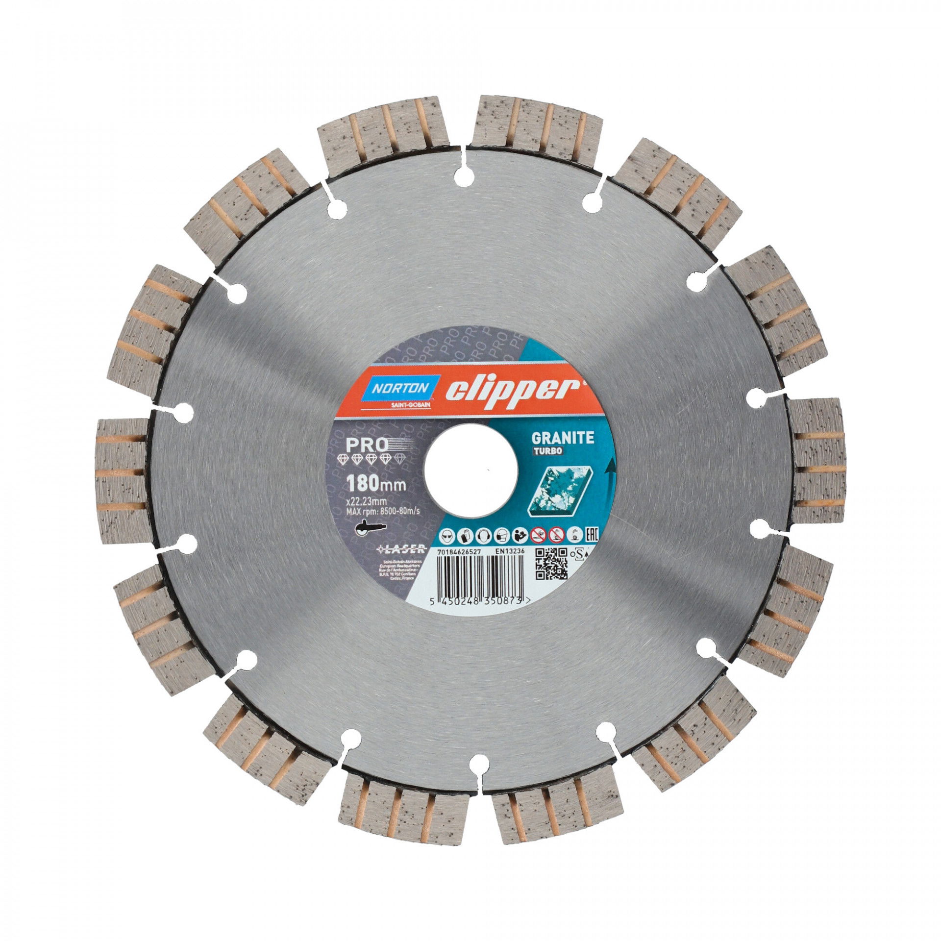 Norton Clipper Pro Granite Turbo gyémánt vágókorong Ø180x22,23 mm termék fő termékképe