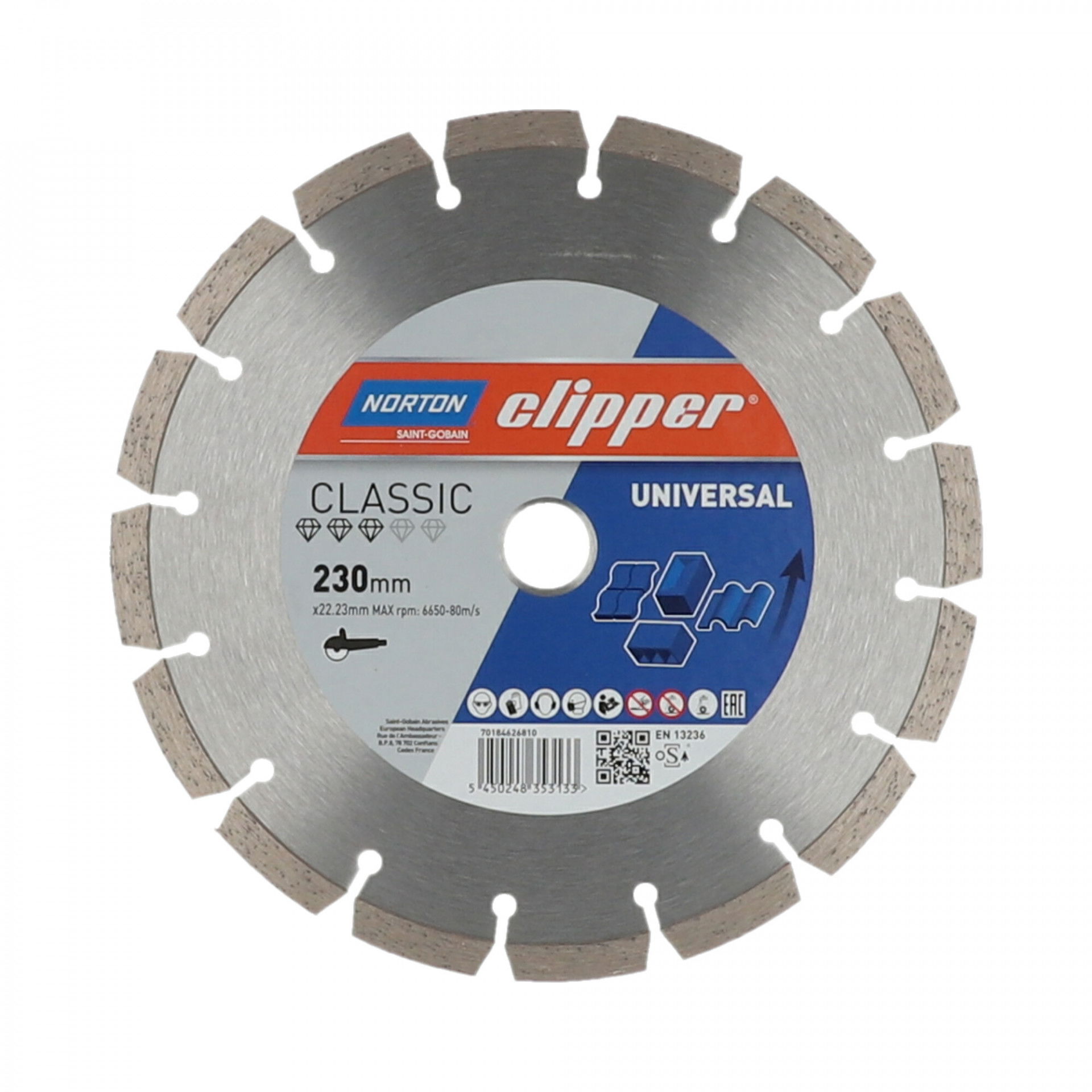 Norton Clipper Classic Universal gyémánt vágókorong Ø230x22,23 mm termék fő termékképe