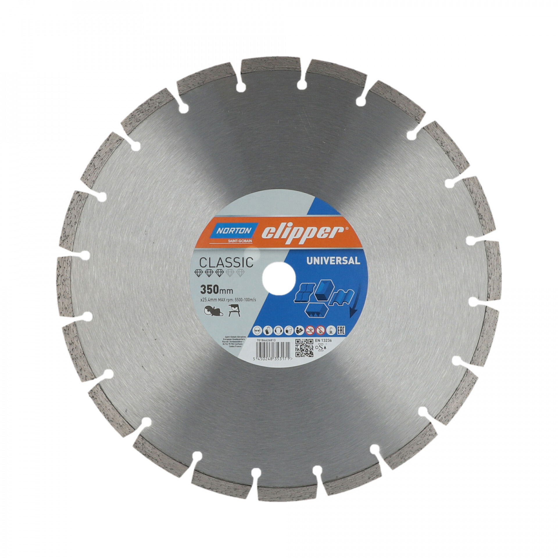 Norton Clipper Classic Universal gyémánt vágókorong Ø350x20 mm termék fő termékképe