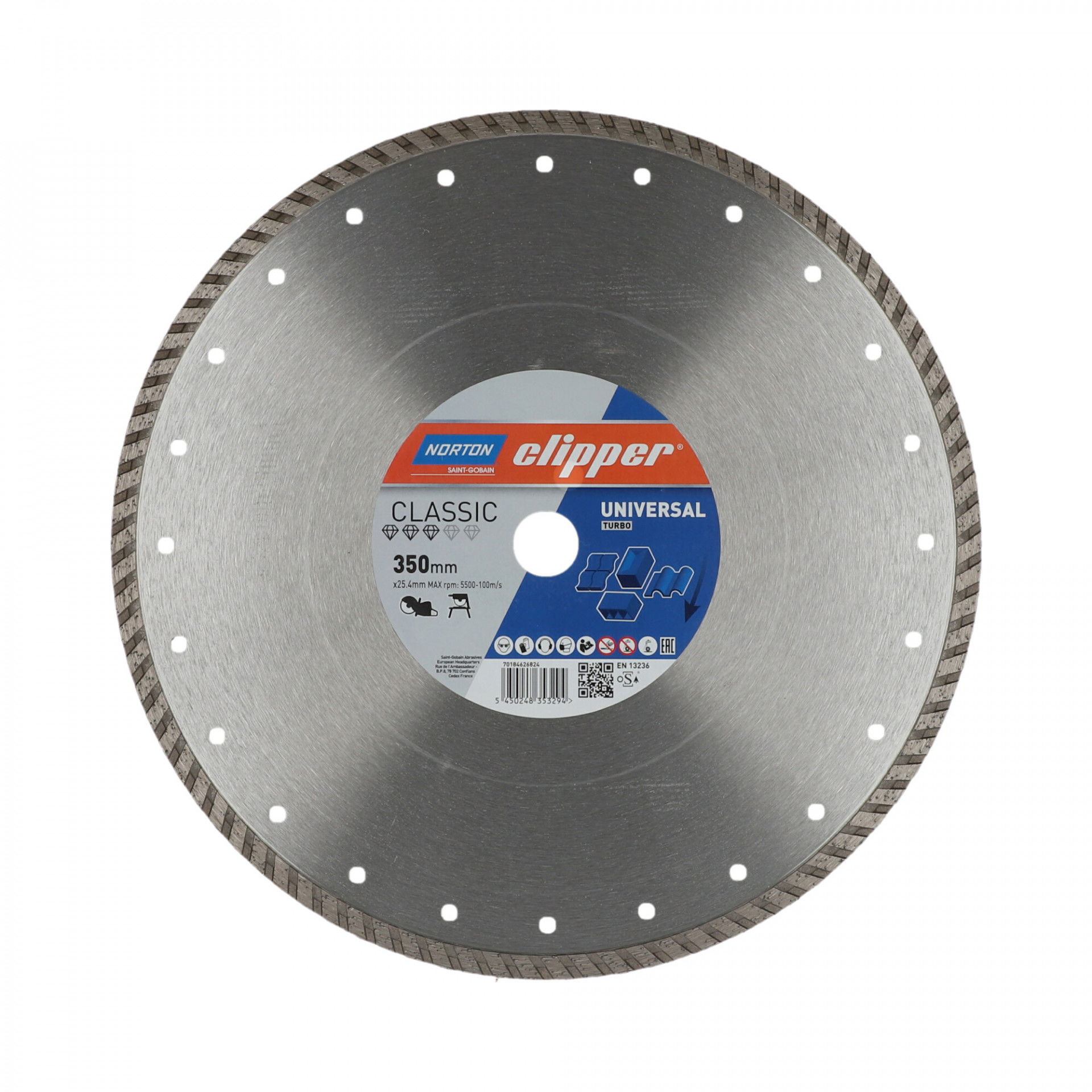 Norton Clipper Classic Universal Turbo gyémánt vágókorong Ø350x25,4 mm termék fő termékképe